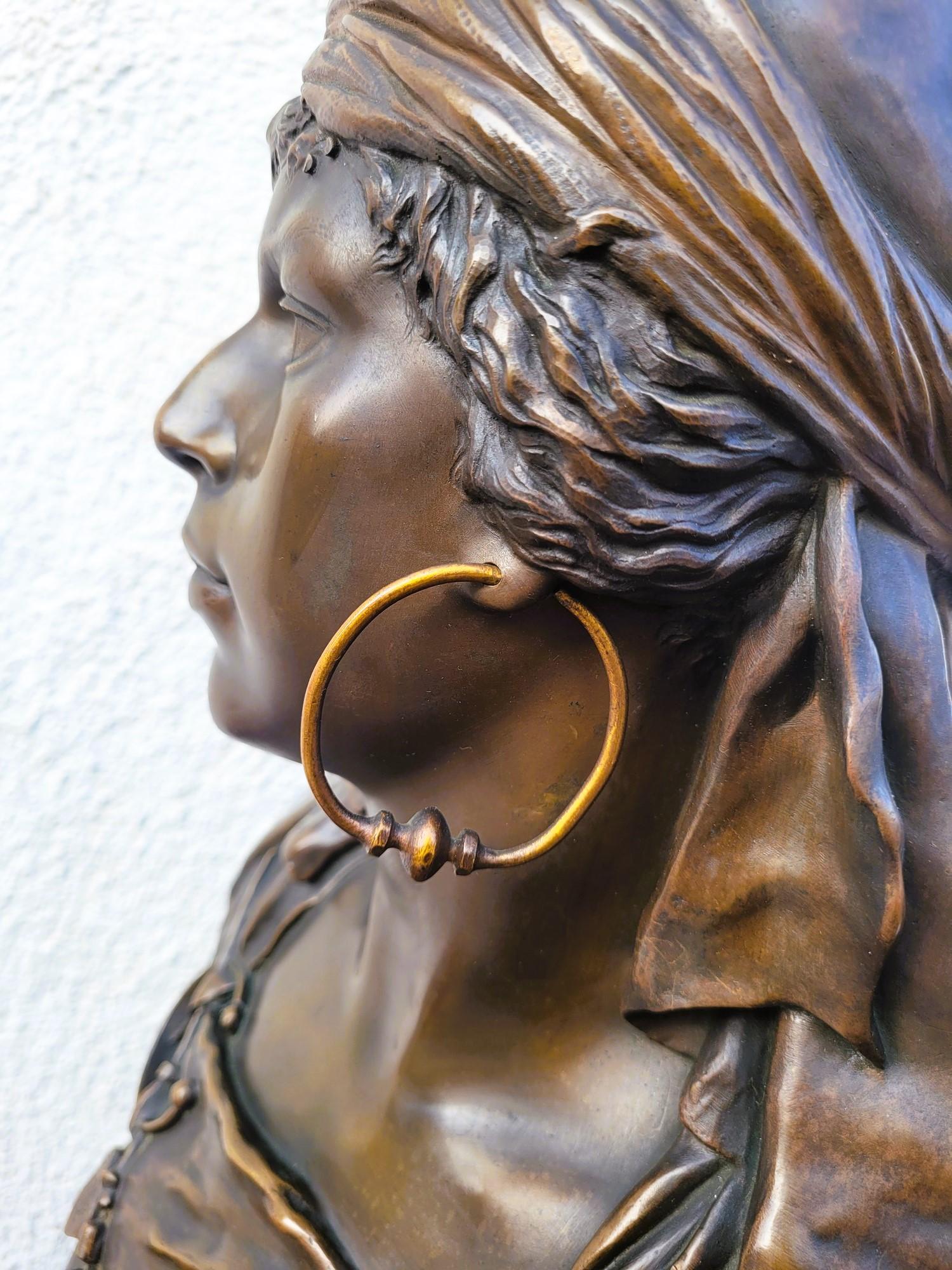 Picault - Dalila, scultura in bronzo firmata, fine XIX secolo in vendita 2