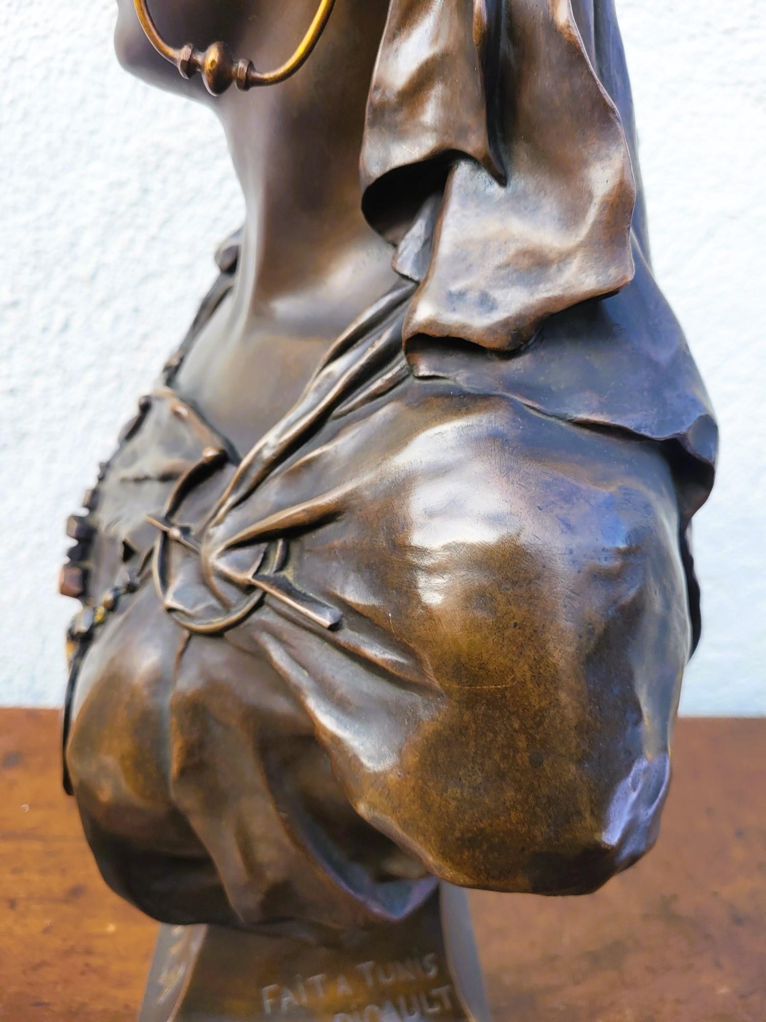 Picault - Dalila, scultura in bronzo firmata, fine XIX secolo in vendita 3