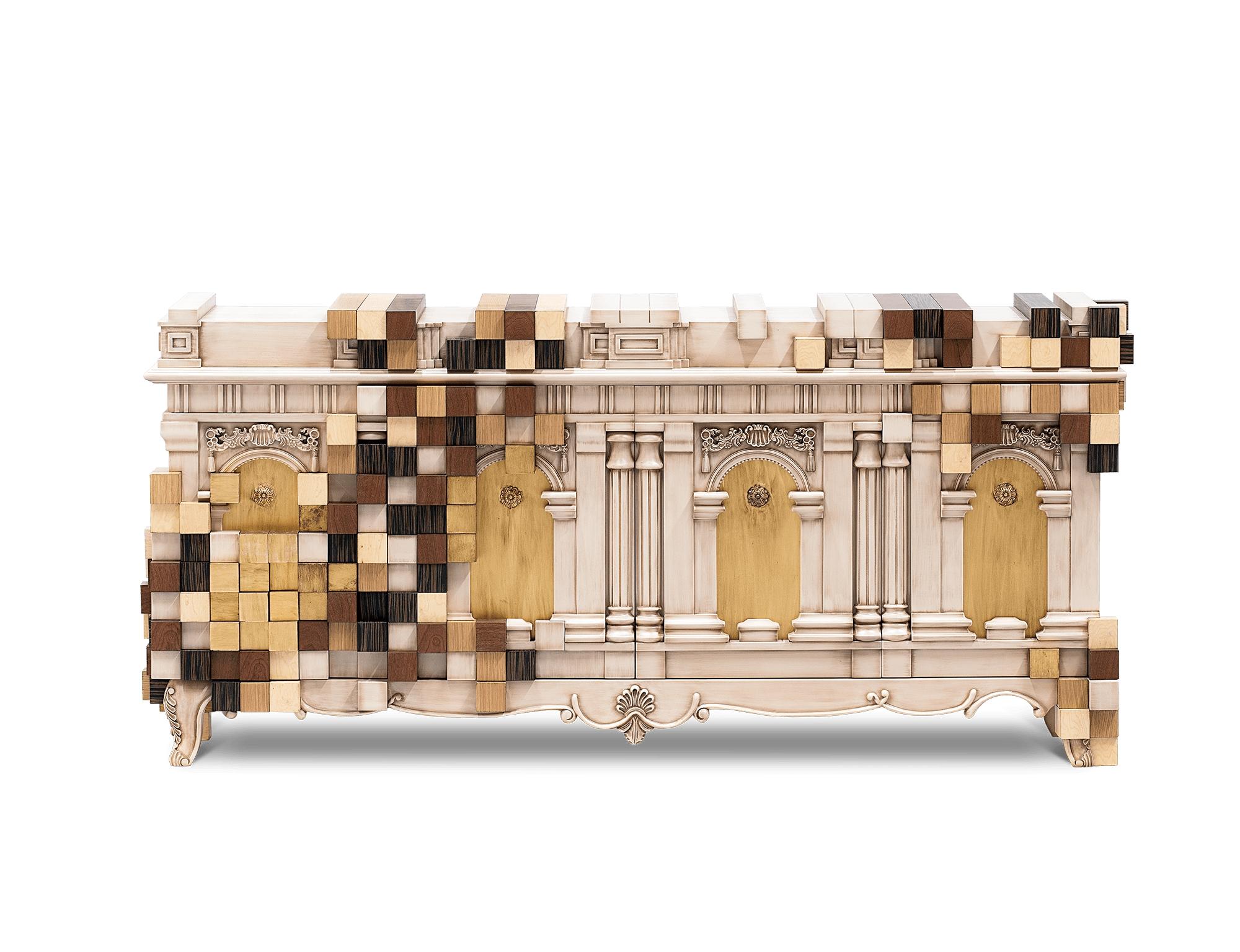 Piccadelly Sideboard - Hand-Crafted Wood, Marquetry & Mirror - Boca do Lobo For Sale 4
