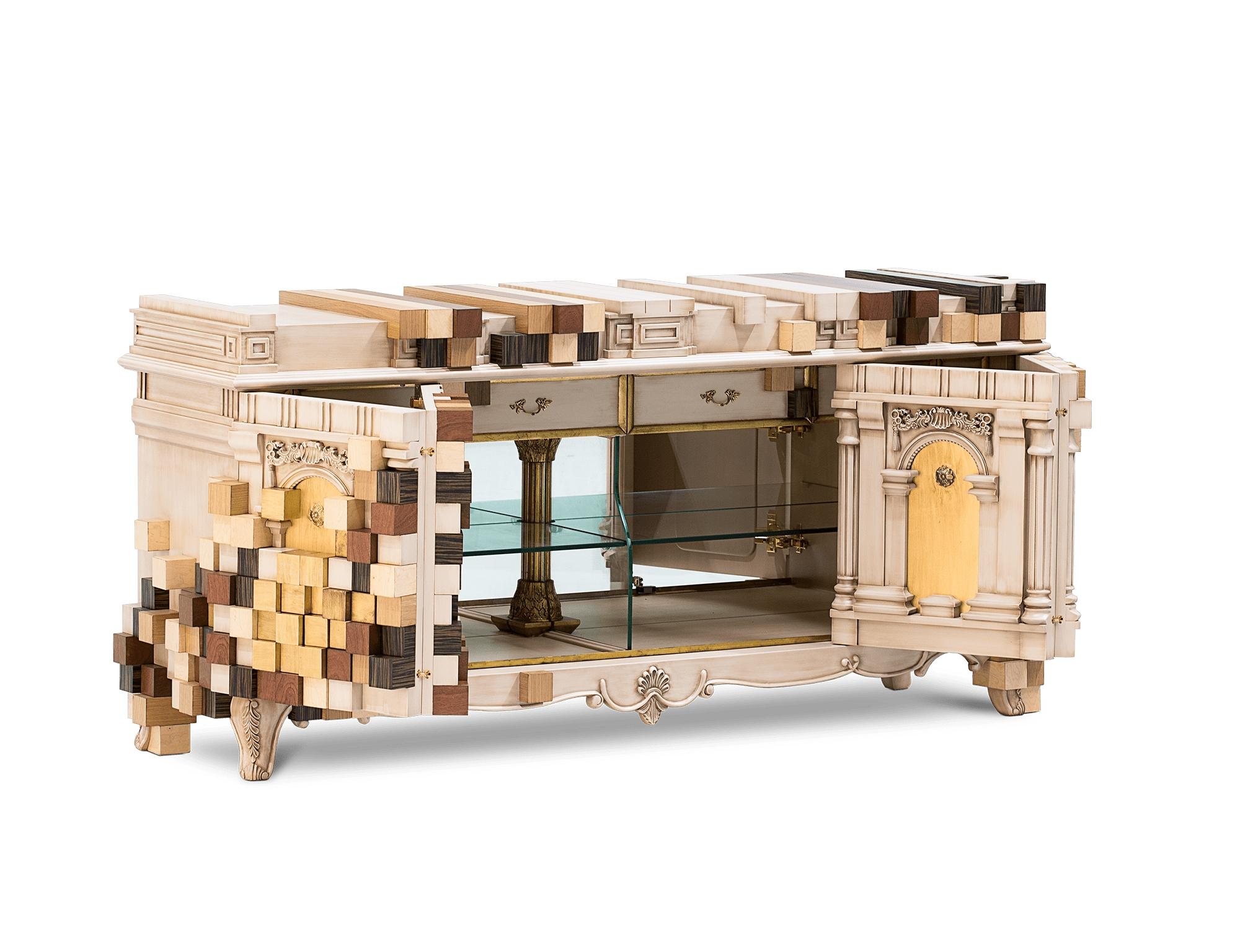 Piccadelly Sideboard - Hand-Crafted Wood, Marquetry & Mirror - Boca do Lobo For Sale 2