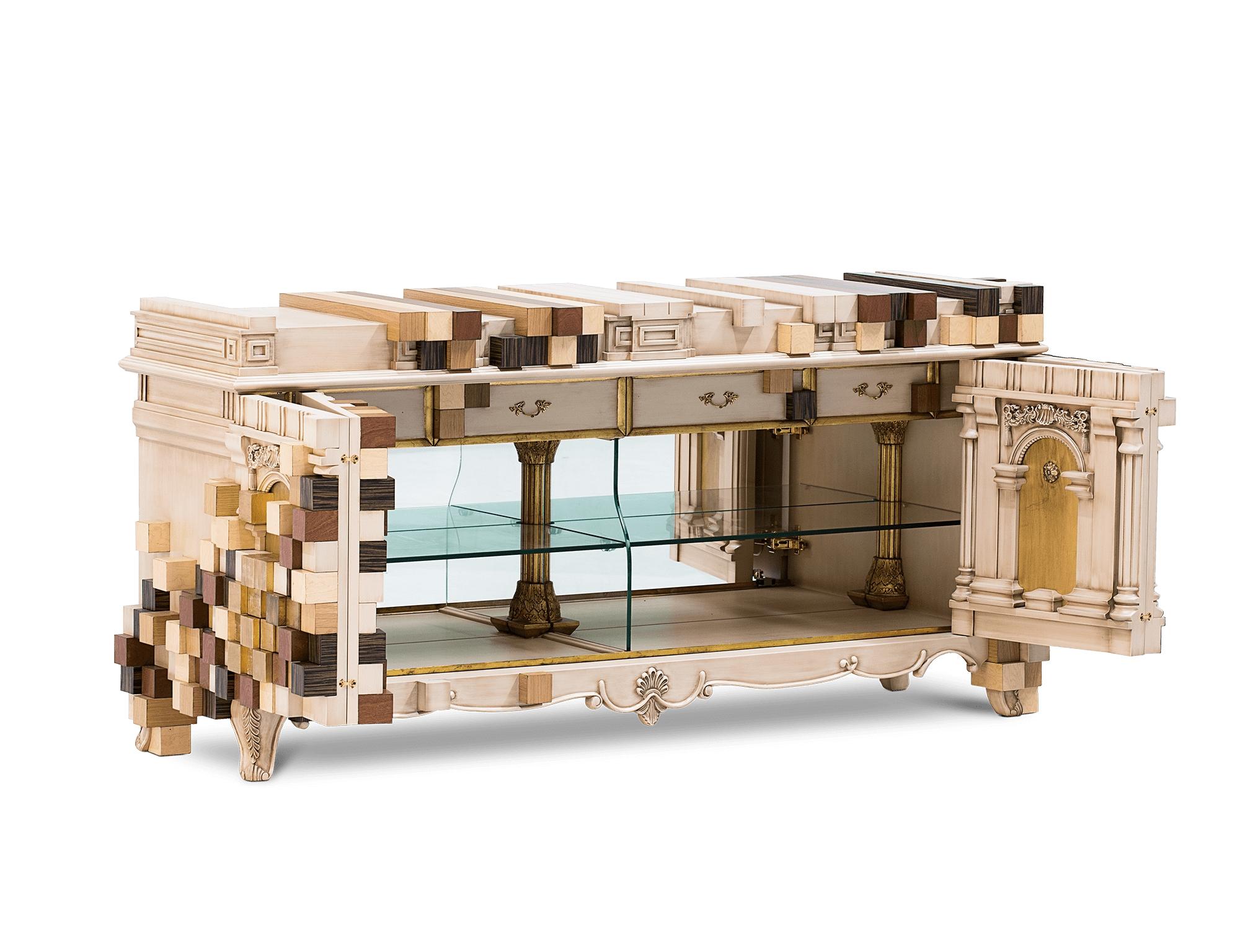 Piccadelly Sideboard - Hand-Crafted Wood, Marquetry & Mirror - Boca do Lobo For Sale 3