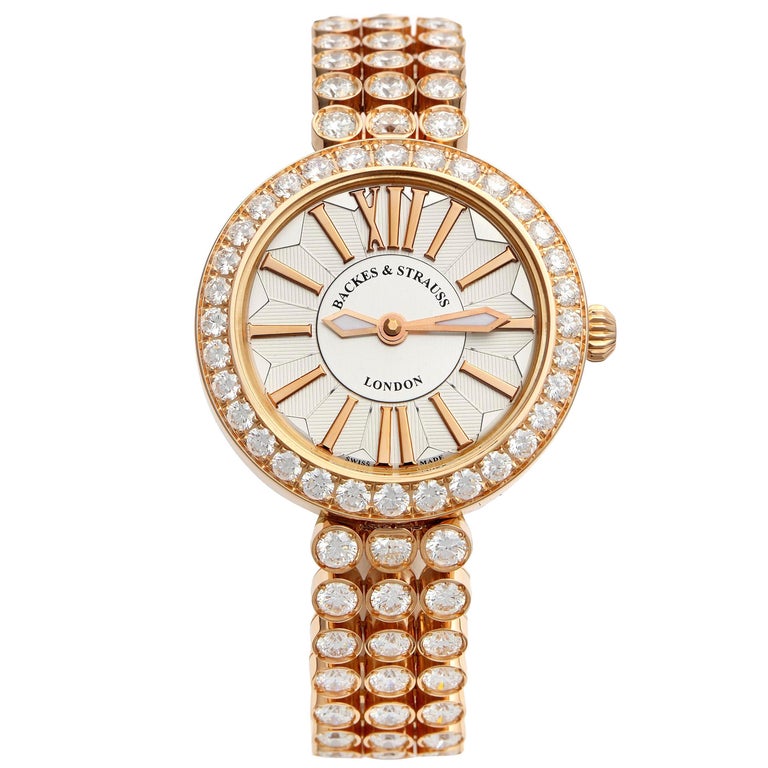 Piccadilly Duchess 33 Luxury Diamond Watch for Women, 18 Karat Rose