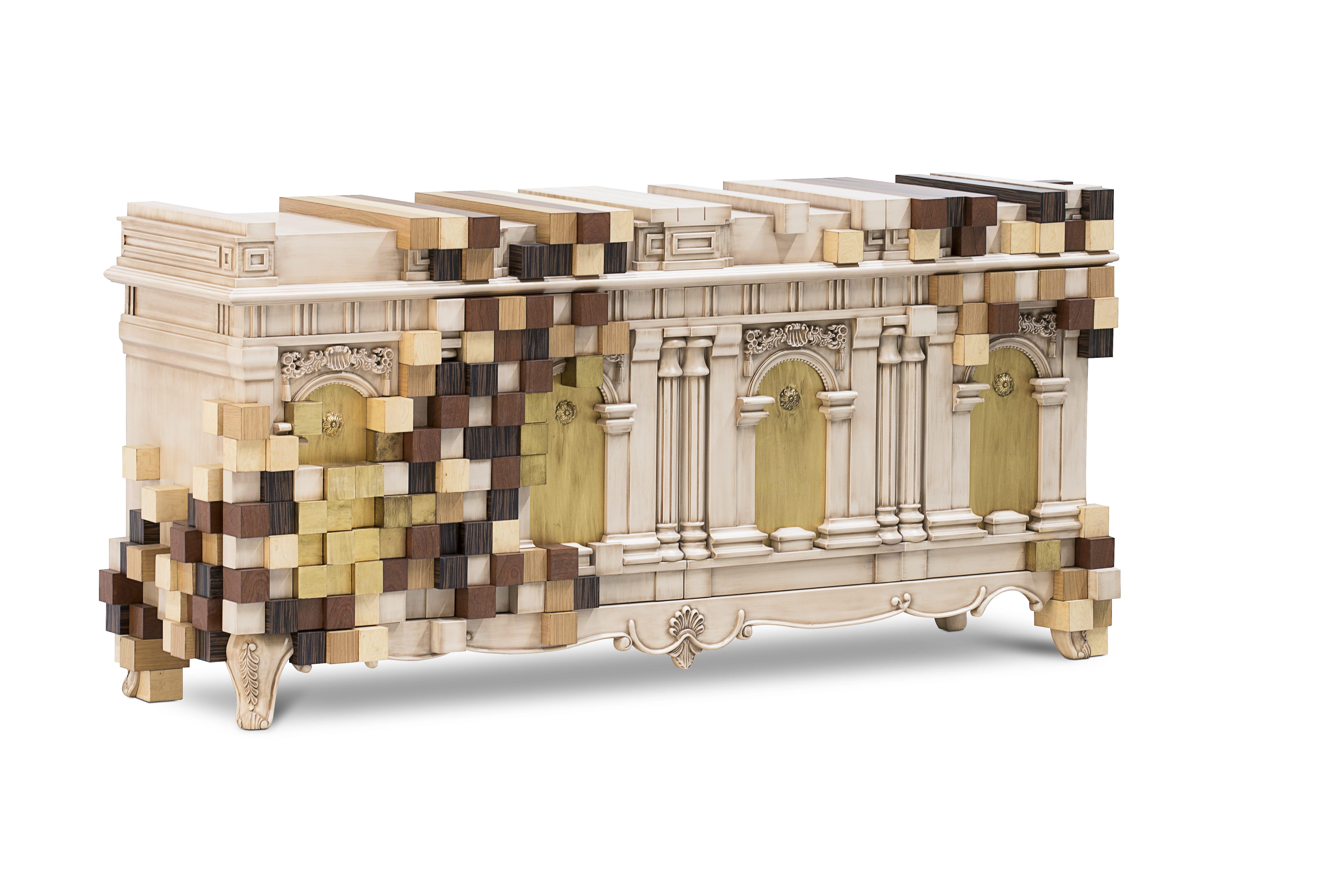 Contemporary Piccadilly Sideboard in Wood Veneer For Sale