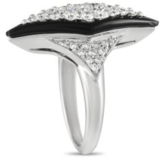 Picchiotti 18K White Gold 1.07 ct Diamond Onyx Ring