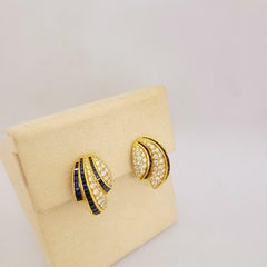 Picchiotti 18 Karat Gold 4.58 Carat Sapphire and 2.32 Carat Diamond Earrings