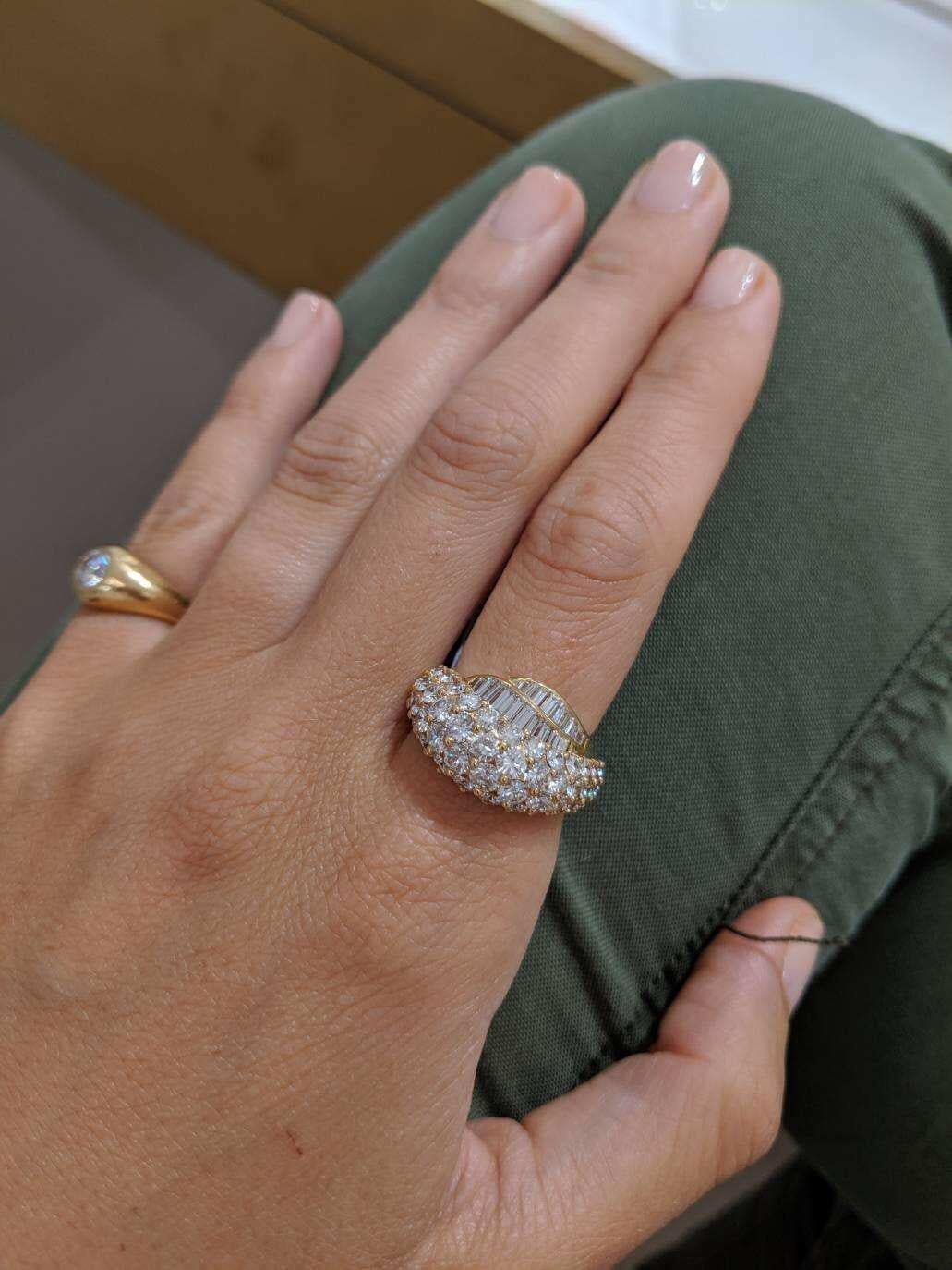 Picchiotti 18 Karat Yellow Gold and 3.87 Carat Diamond Cocktail Ring For Sale 1