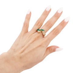 PICCHIOTTI Anello in oro giallo 18kt con crisoprasio e diamanti