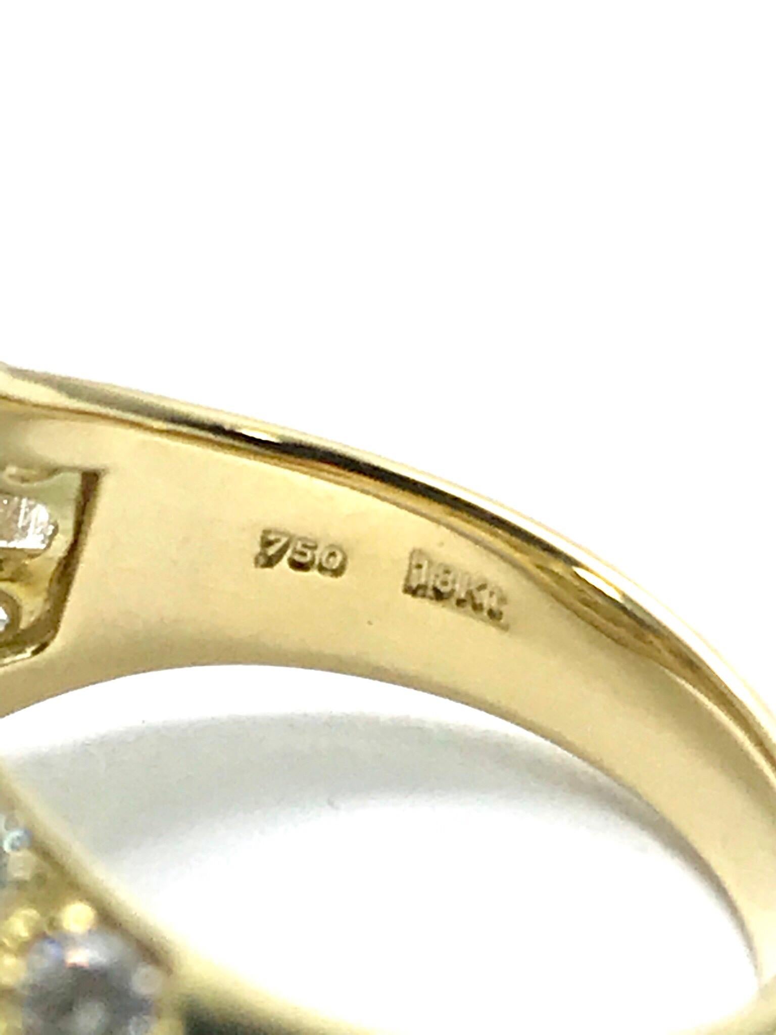 Women's or Men's Picchiotti 2.48 Carat Emerald Cut Sapphire and Diamond Yellow Gold Ring