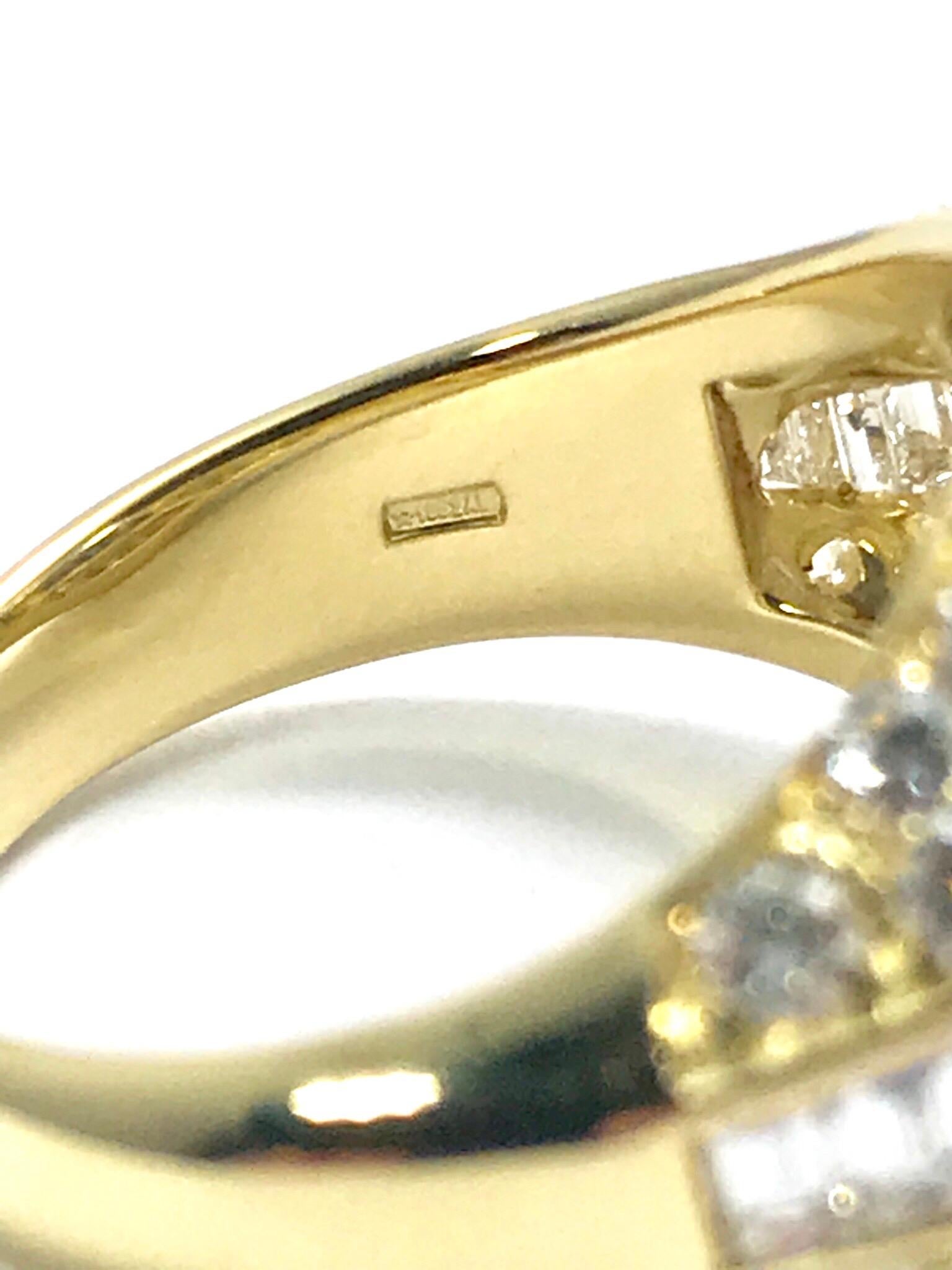 Picchiotti 2.48 Carat Emerald Cut Sapphire and Diamond Yellow Gold Ring 1