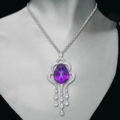 Picchiotti Pear-Shape Amethyst and Diamond Necklace