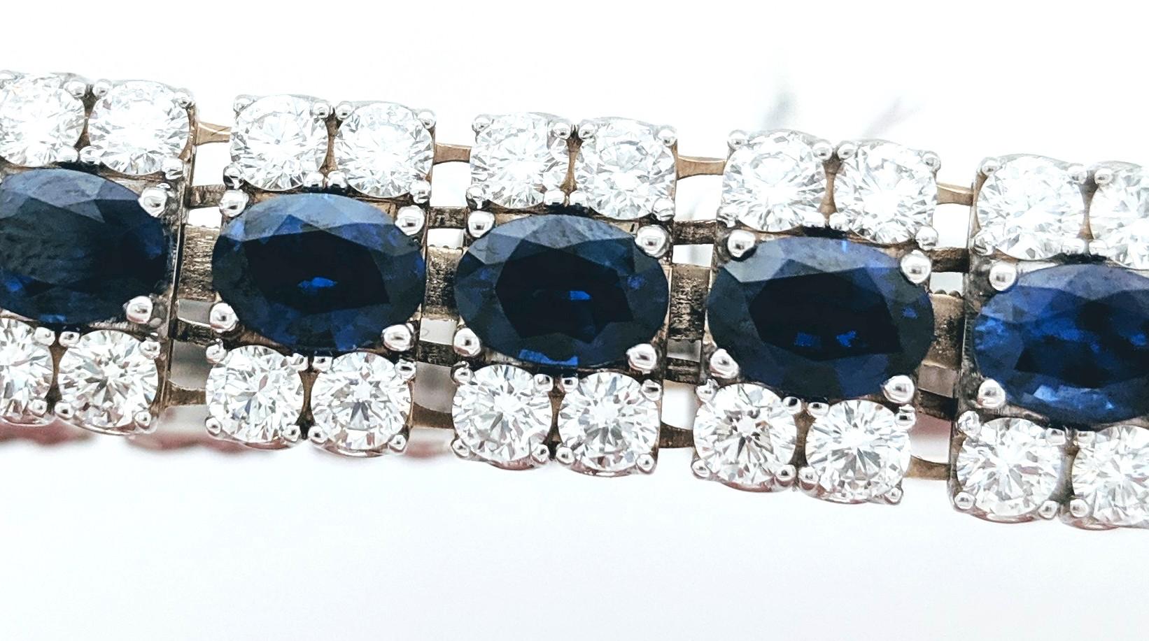 Picchiotti Sapphire and Diamond Expandable Bracelet In New Condition In Greenville, DE