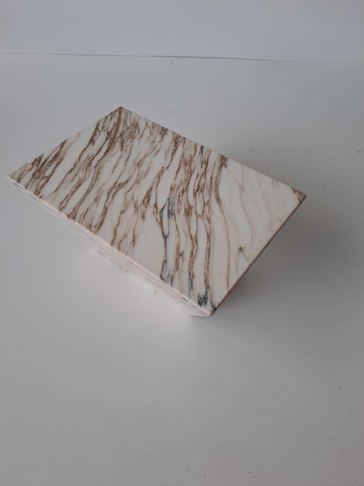 XXIe siècle et contemporain Table basse Caramel Carrara Piccola en vente