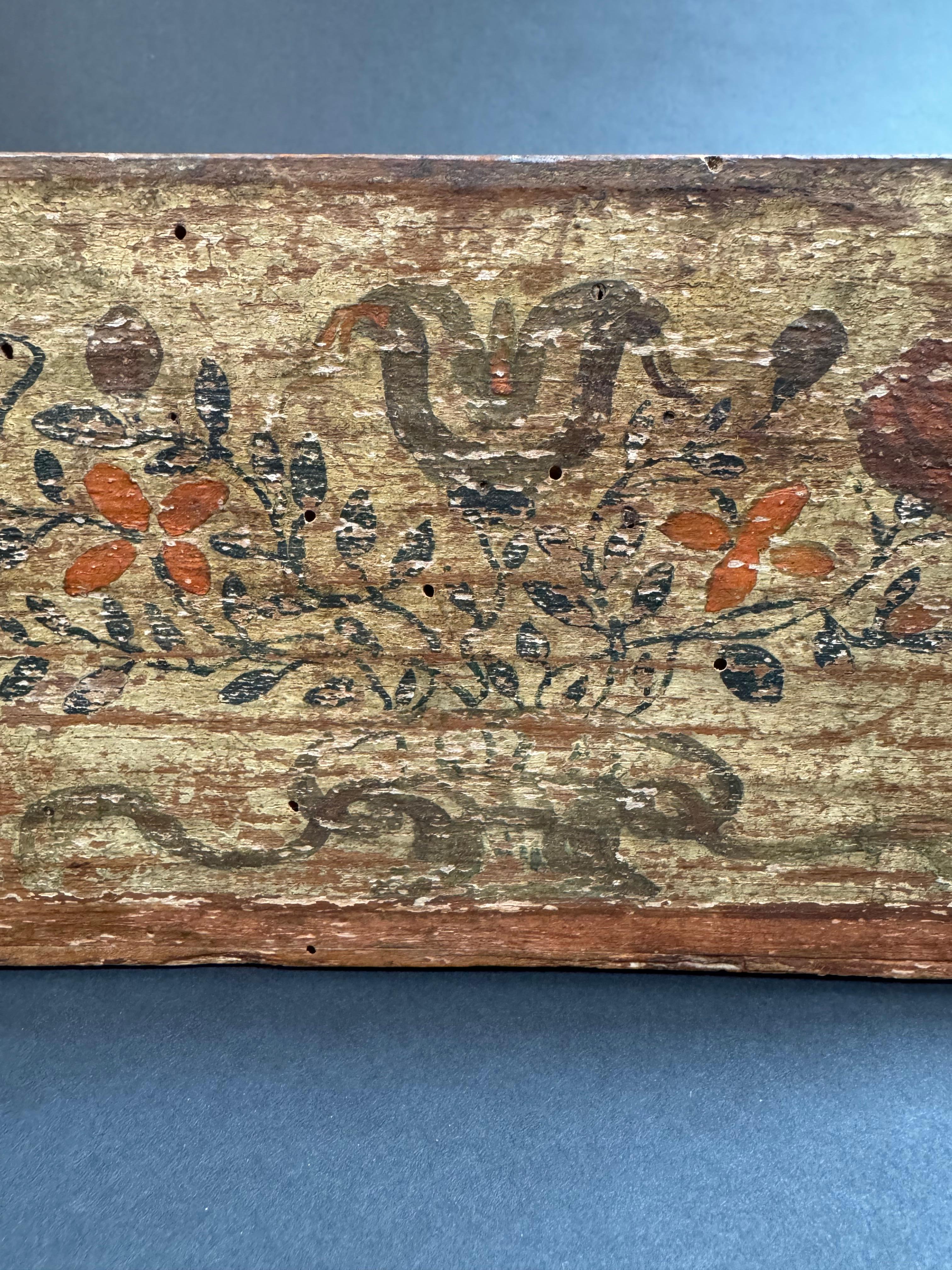 Piccola cassetta in legno dipinta - Puglia XVIII secolo en vente 6