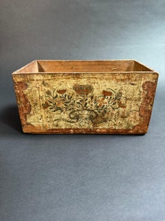 Piccola cassetta in legno dipinta - Puglia XVIII secolo