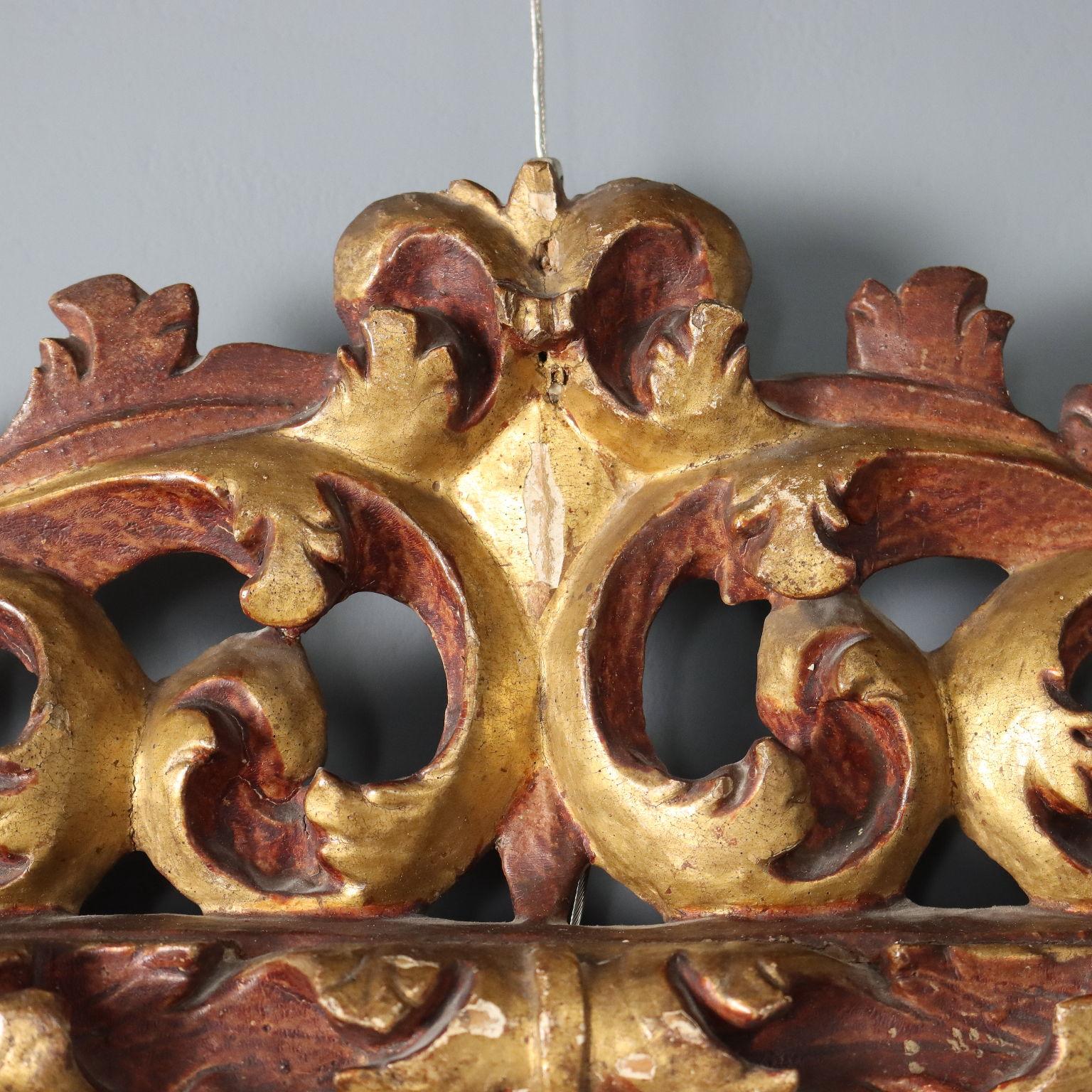 Carved Small Baroque Frame Italy 17th Century For Sale