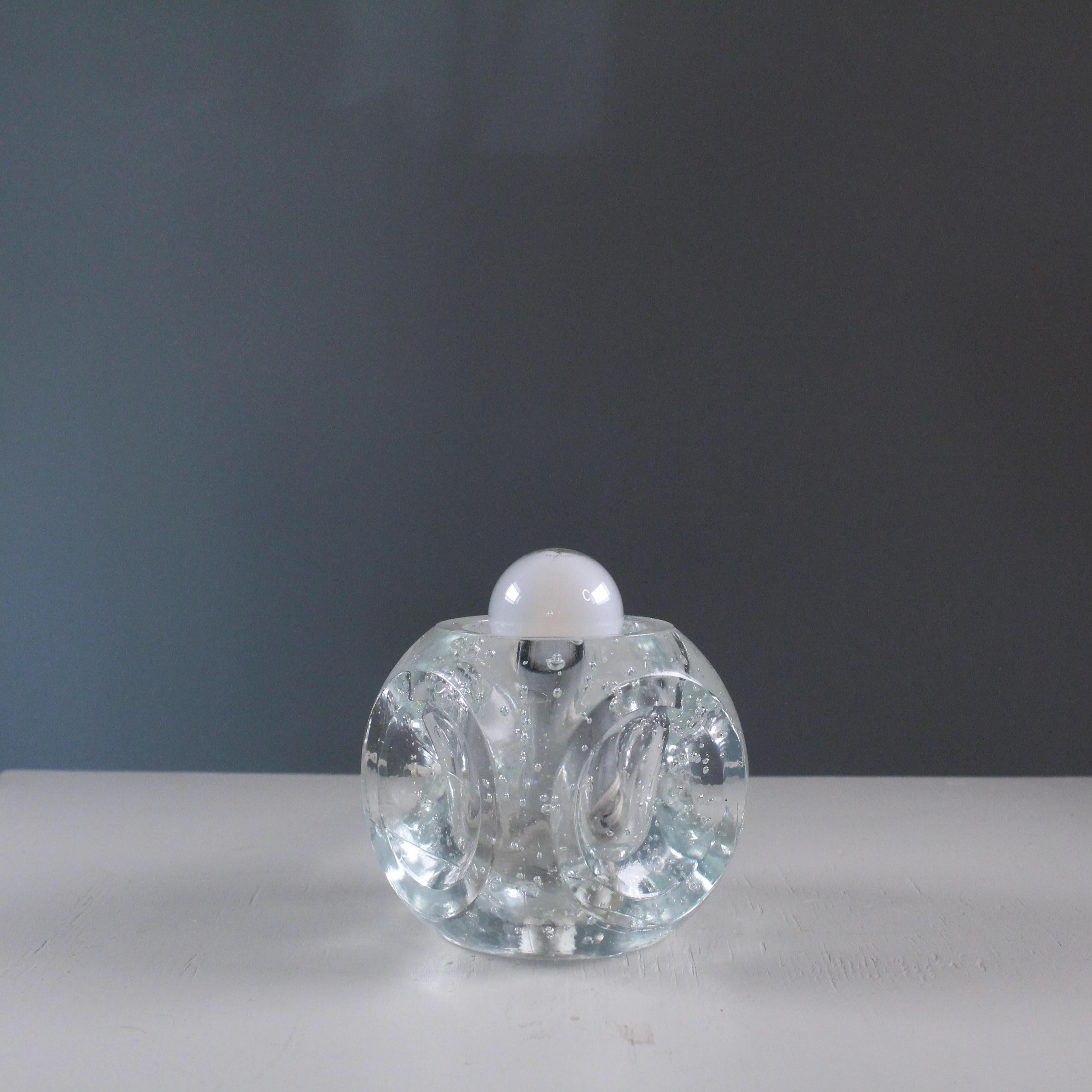 Mid-20th Century Small bubble glass table lamp, 1970s For Sale