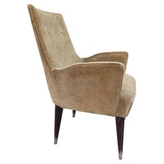 Small Armchair from 1950s Italy wooden feet and velvet fabric Old