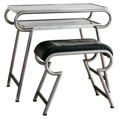 Piccola Scrivania Con Sedia Bauhaus Vintage Anni 40 Design Modernariato