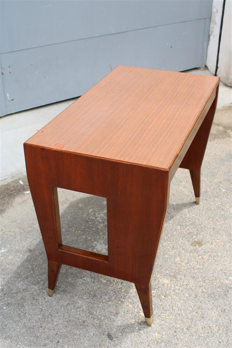 Piccola Scrivania in Noce e laminato con Cassetti Gio Ponti 1950 con Autentica in vendita 12