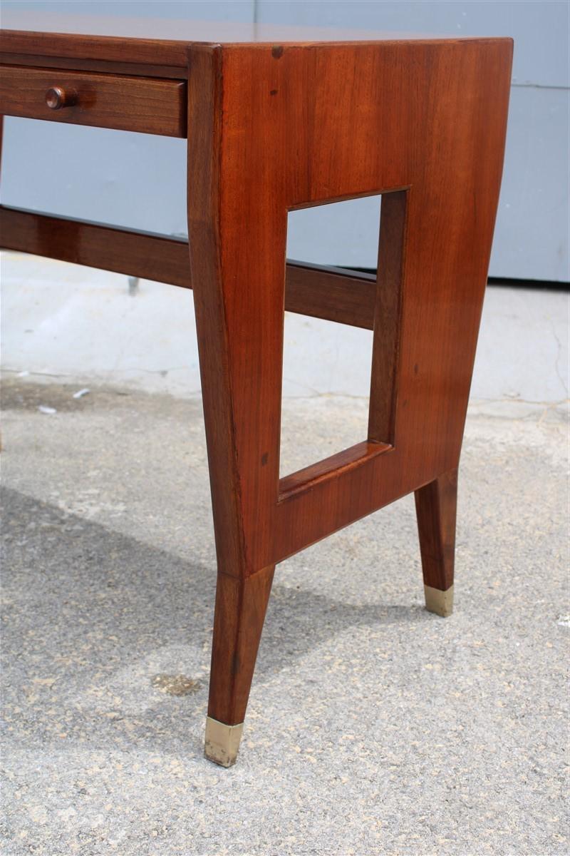 Mid-20th Century Piccola Scrivania in Noce e laminato con Cassetti Gio Ponti 1950 con Autentica in vendita
