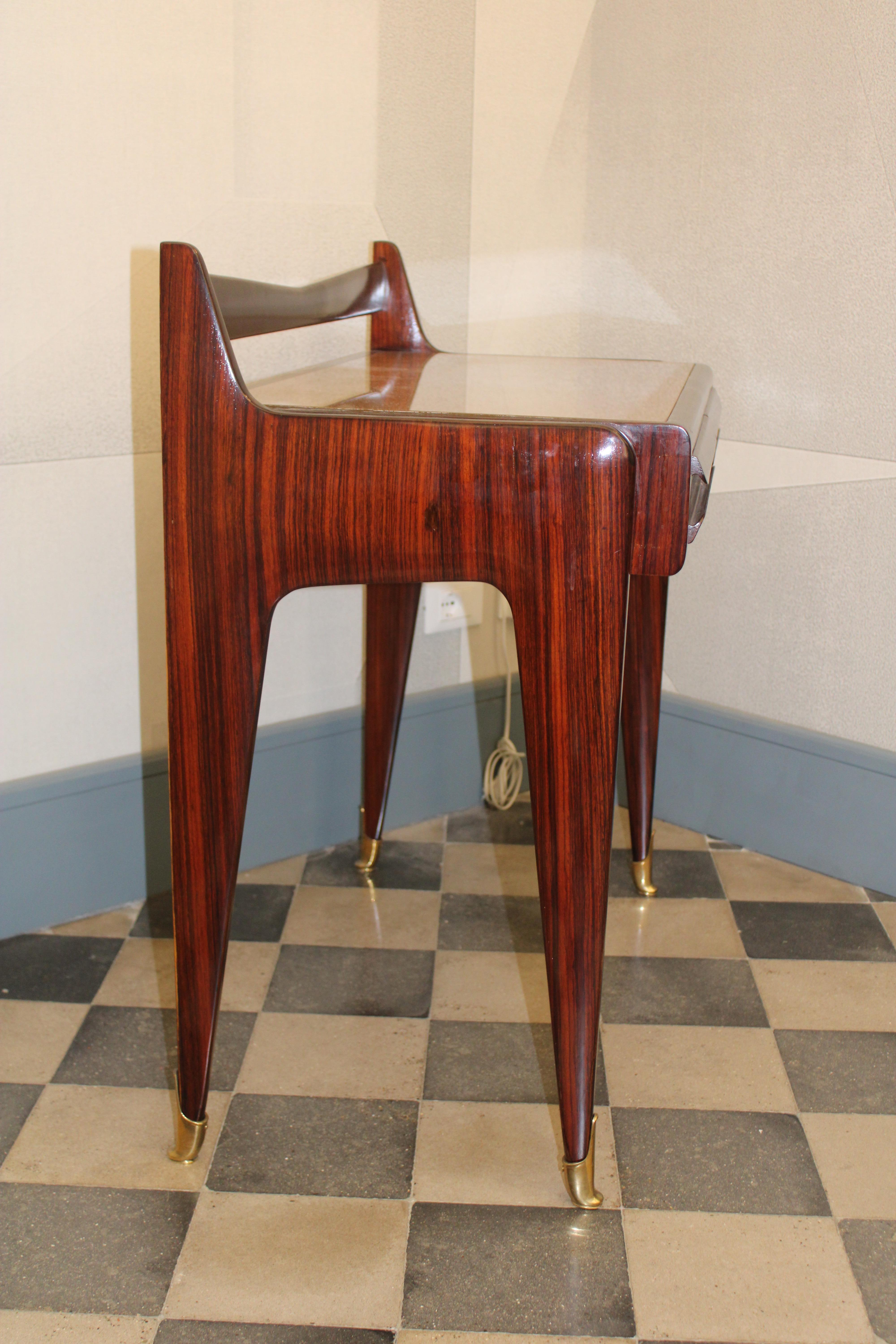 Small Writing Desk Vittorio Dassi 1950s Italy Otton Parts Gio Ponti Style For Sale 3