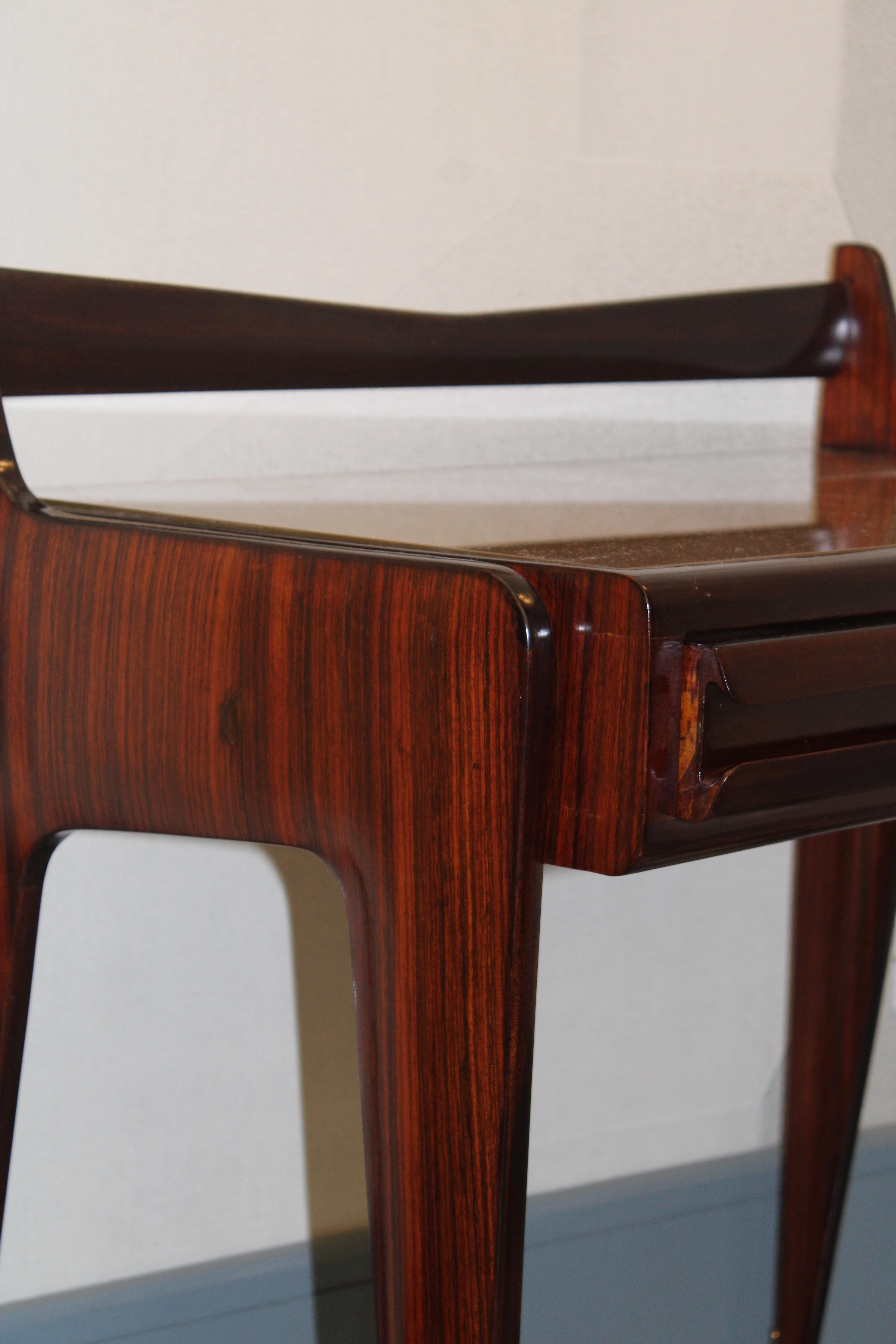 Italian Small Writing Desk Vittorio Dassi 1950s Italy Otton Parts Gio Ponti Style For Sale