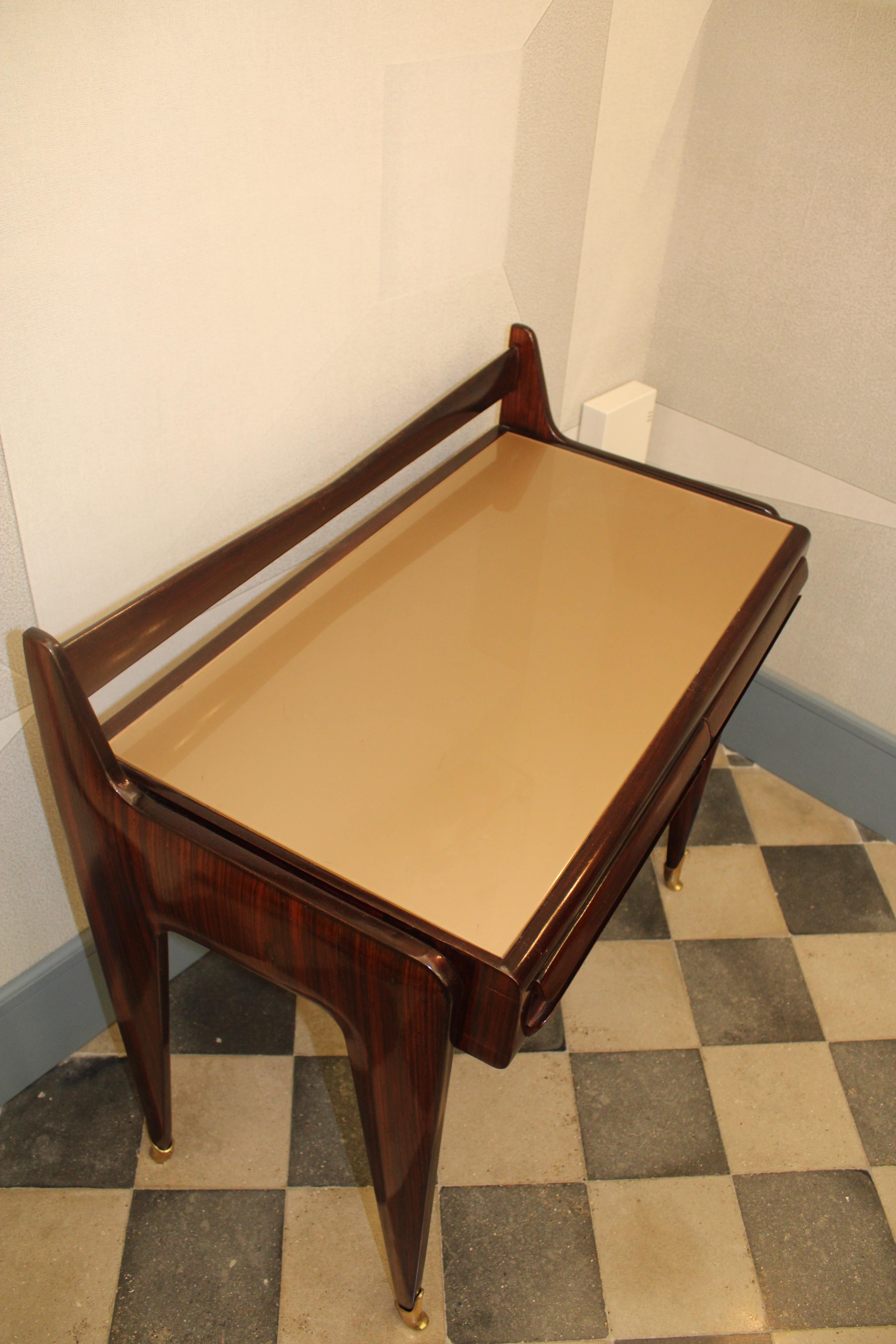 Escritorio Pequeño Vittorio Dassi 1950s Italia Otton partes Gio Ponti Style en venta 2