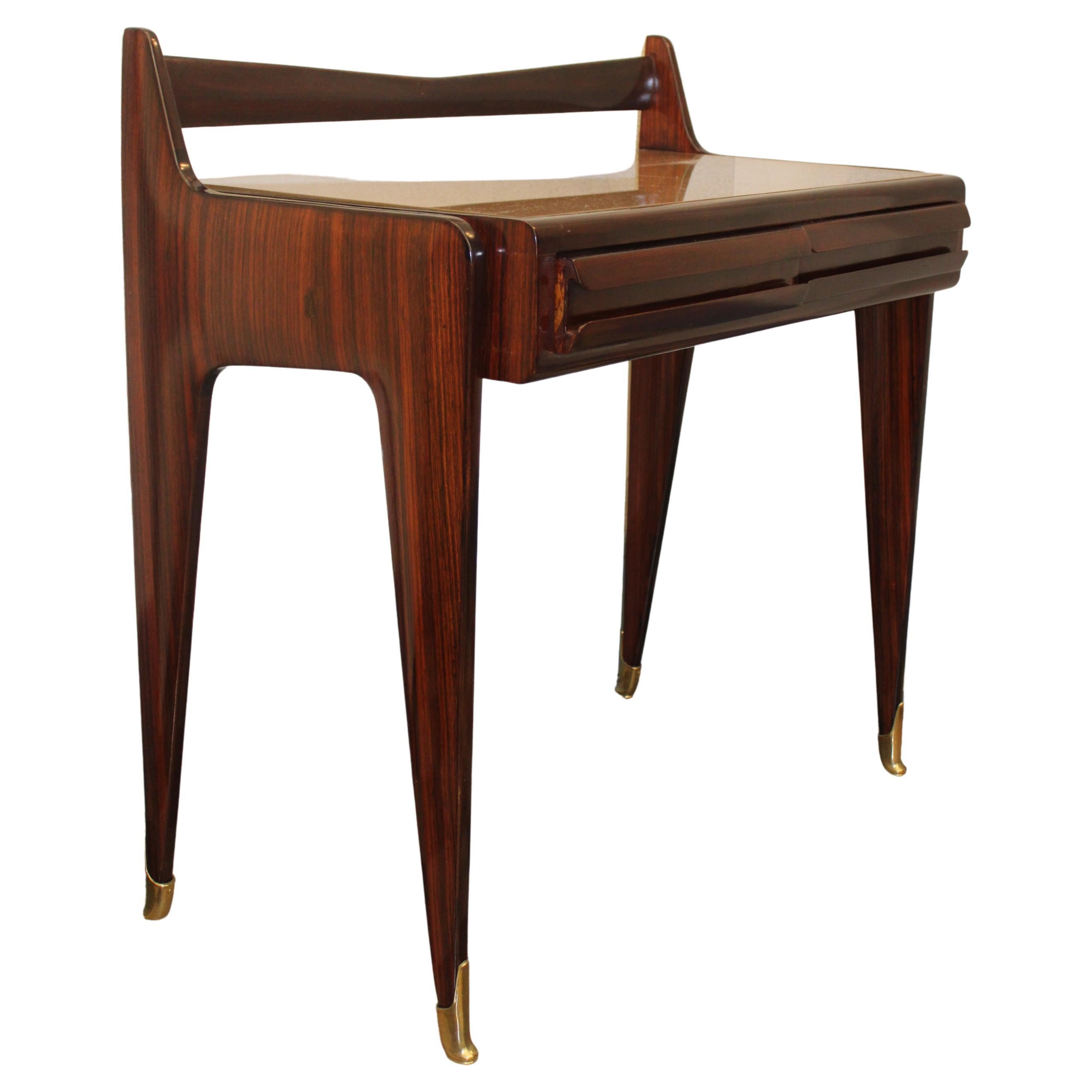 Escritorio Pequeño Vittorio Dassi 1950s Italia Otton partes Gio Ponti Style en venta
