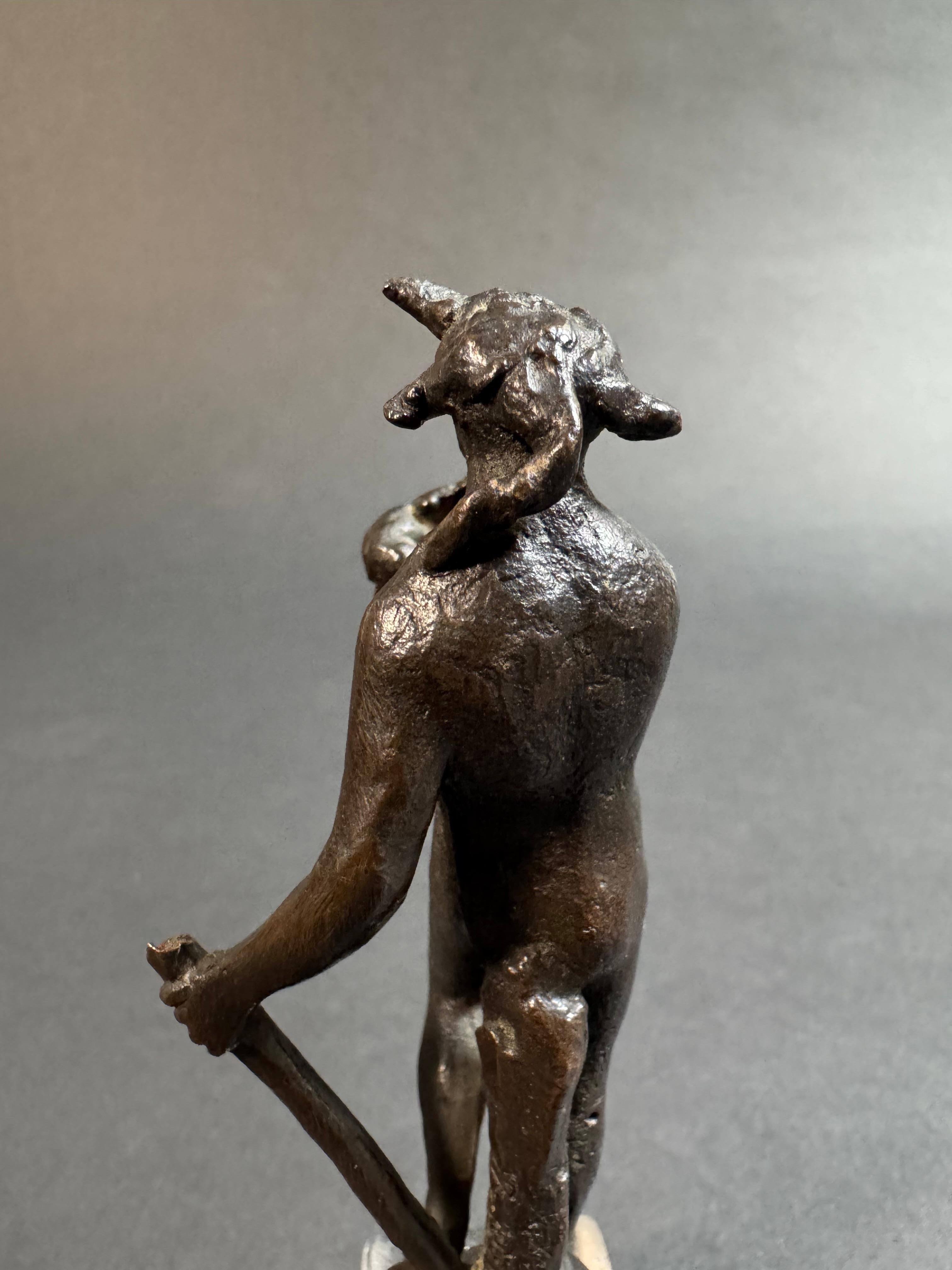 Piccola scultura fiorentina in bronzo raffigurante satiro - XVI secolo in vendita 4