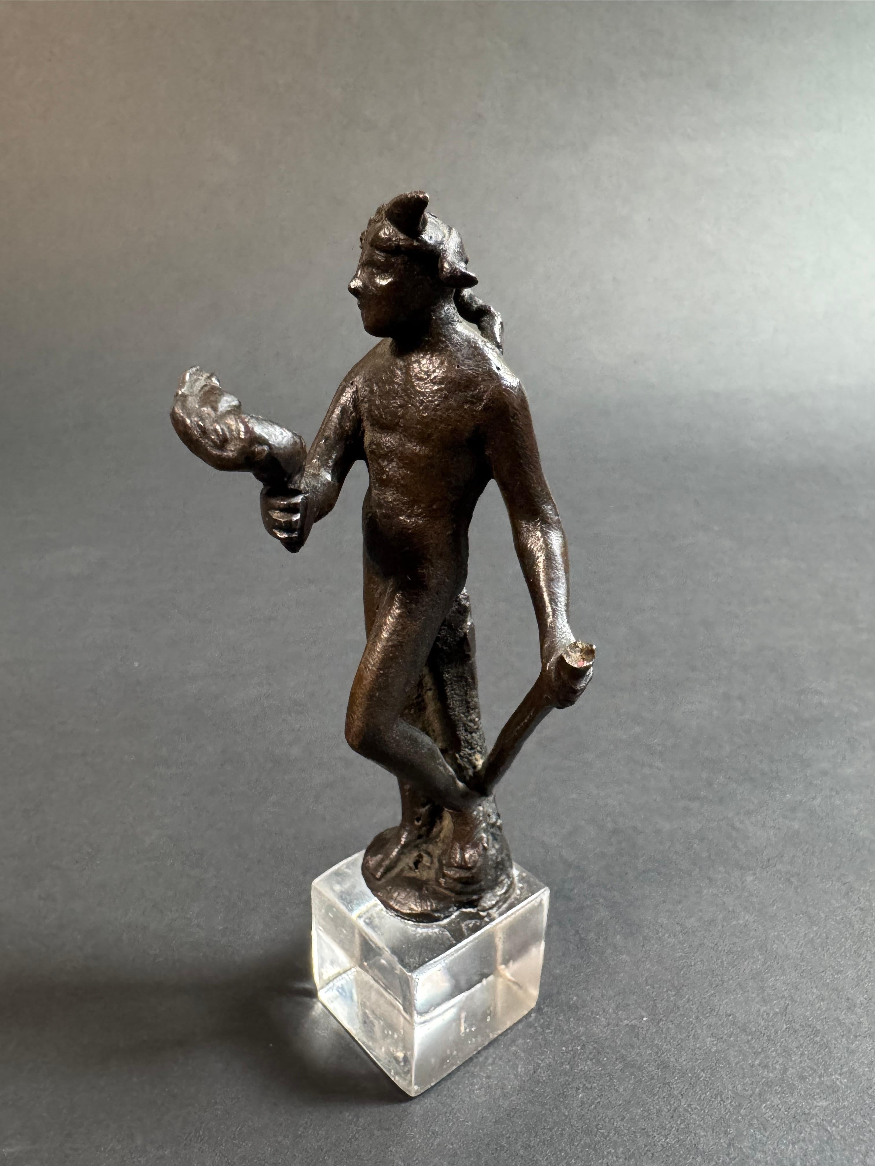 Bronzo Piccola scultura fiorentina in bronzo raffigurante satiro - XVI secolo in vendita