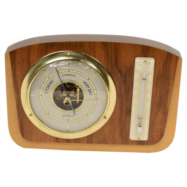 German Art Deco Desk Top Barometer and Weather Station For Sale at ...