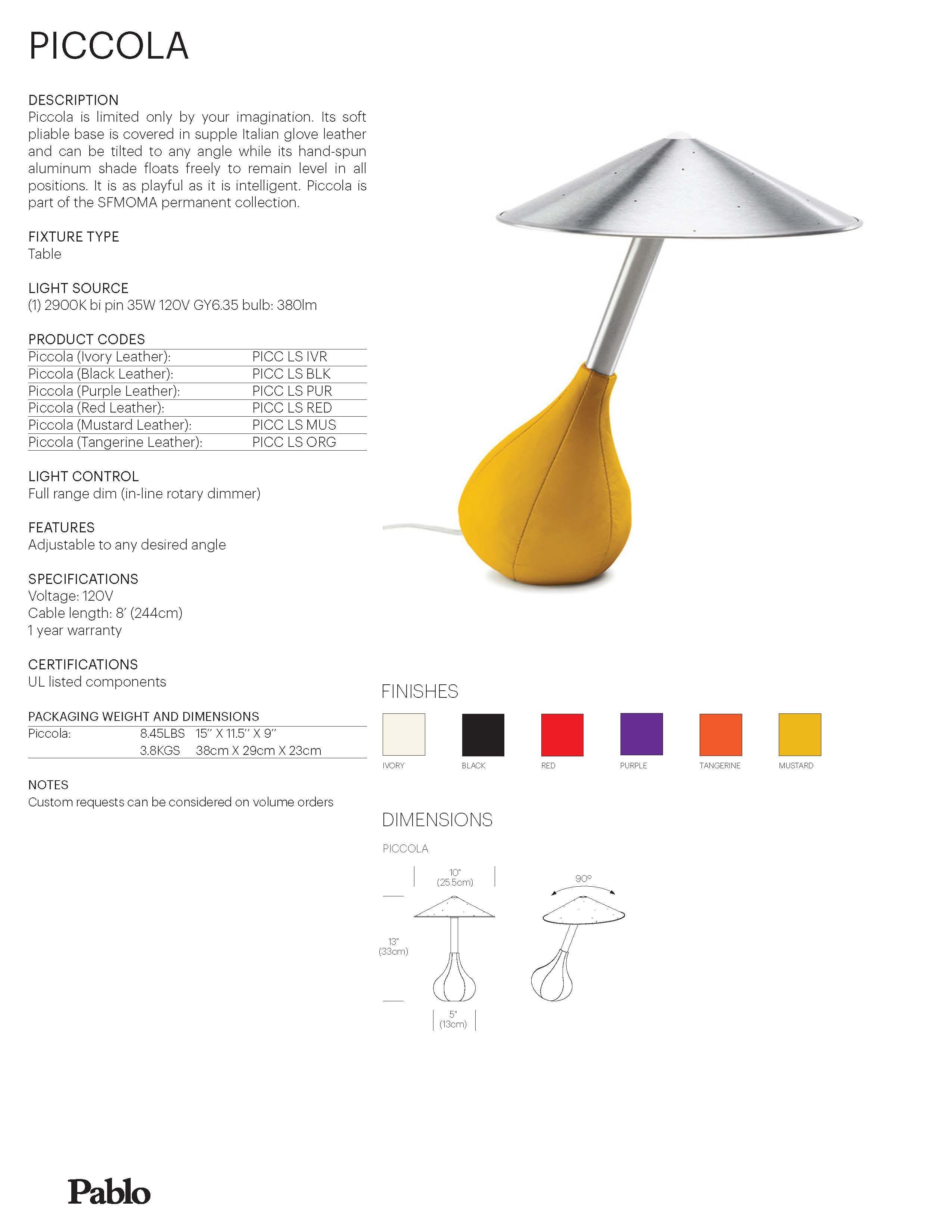 Piccola Table Lamp in Tan by Pablo Designs For Sale 1