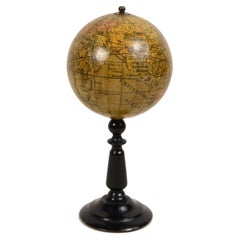 Antique Small globe h. 6.5 of  late 1800s by cartographer Ludw. Jul. Heymann