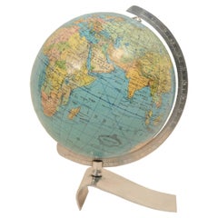 Vintage Piccolo globo terrestre tedesco edito da Columbus Schulerglobus Berlino anni '50