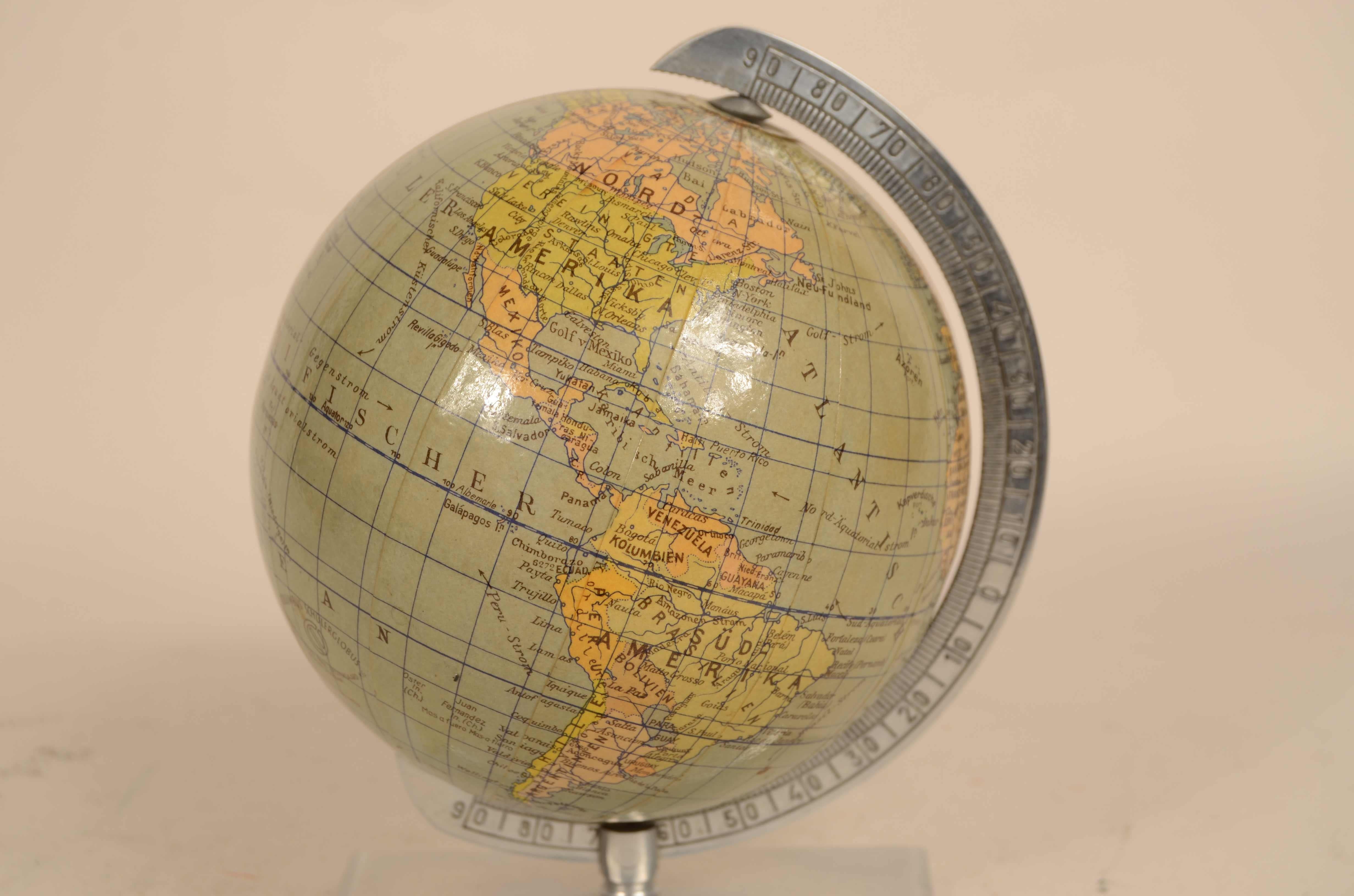 Small German globe published by Columbus Schulerglobus from the 1950s 1