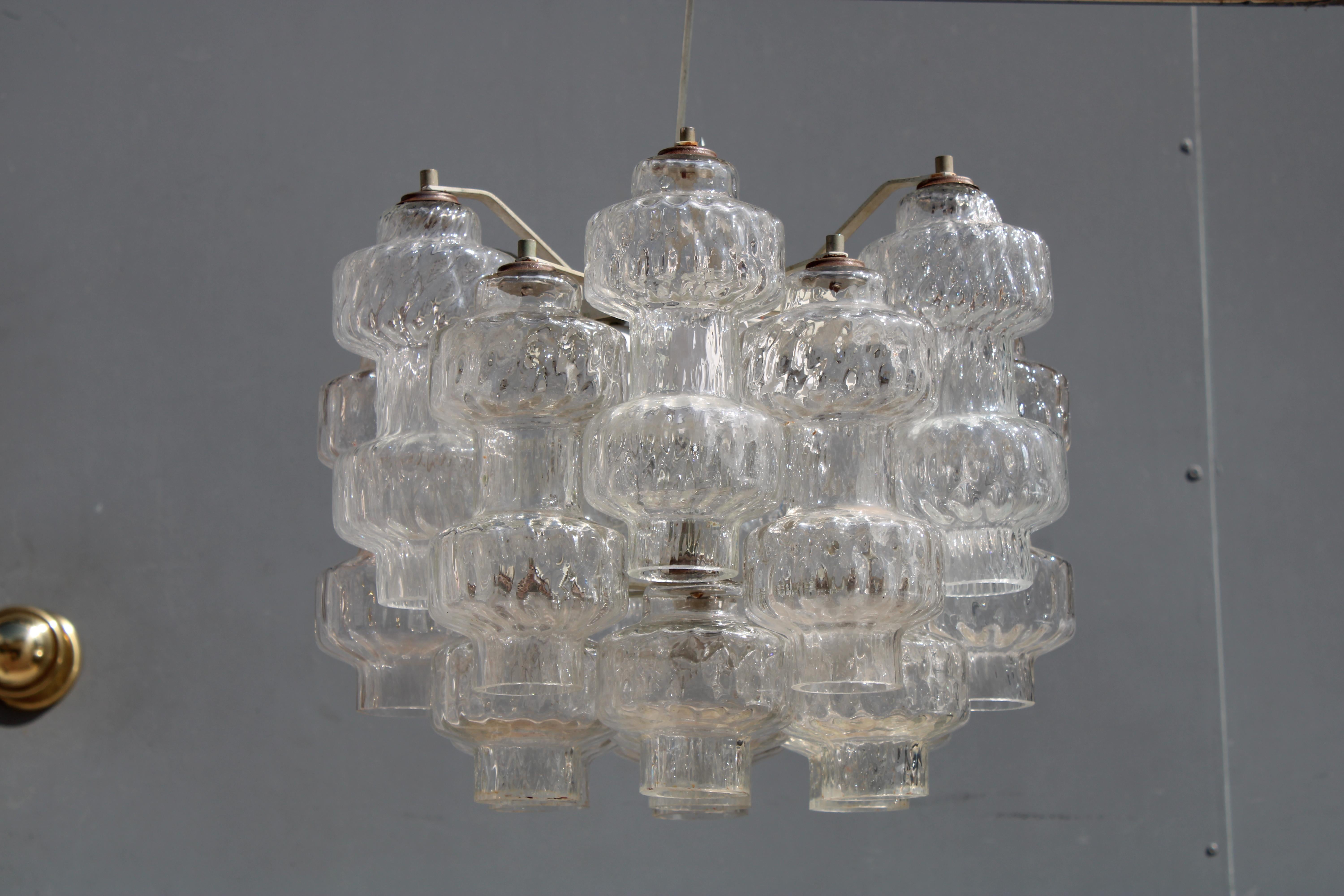 Venini Murano Glass 1960 Nuvola Small Chandelier en vente 3
