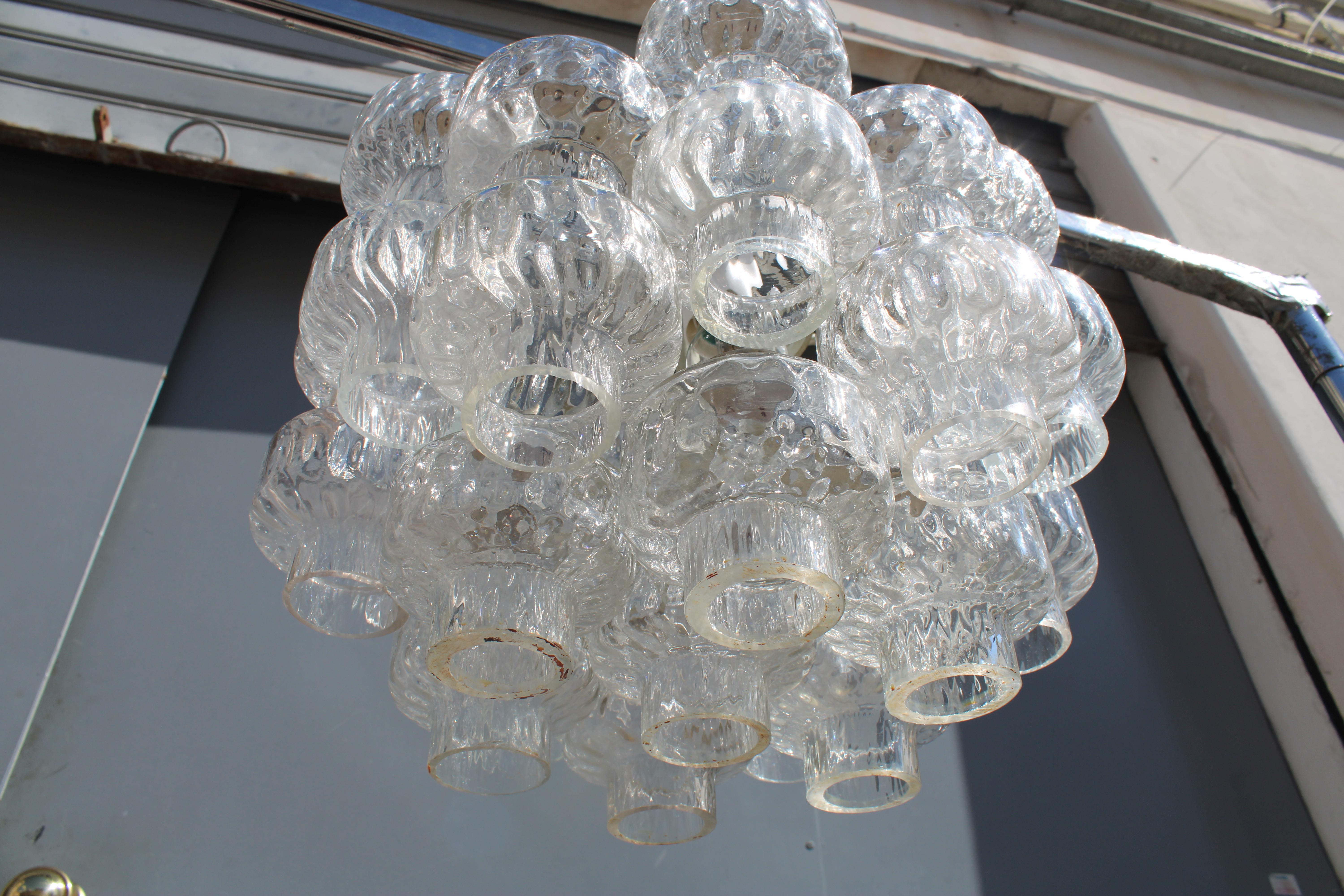 Venini Murano Glass 1960 Nuvola Small Chandelier en vente 5