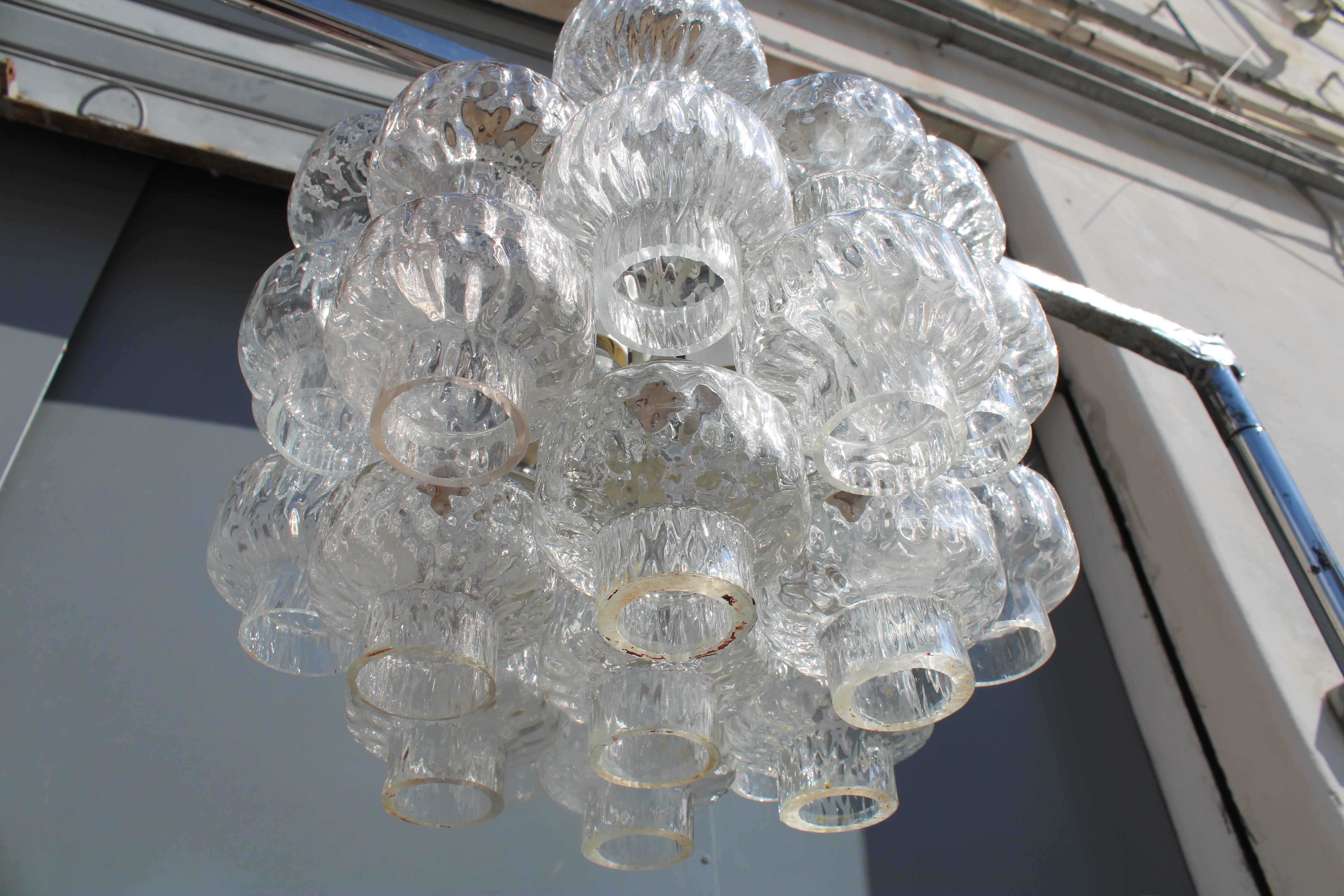 Venini Murano Glass 1960 Nuvola Small Chandelier en vente 6