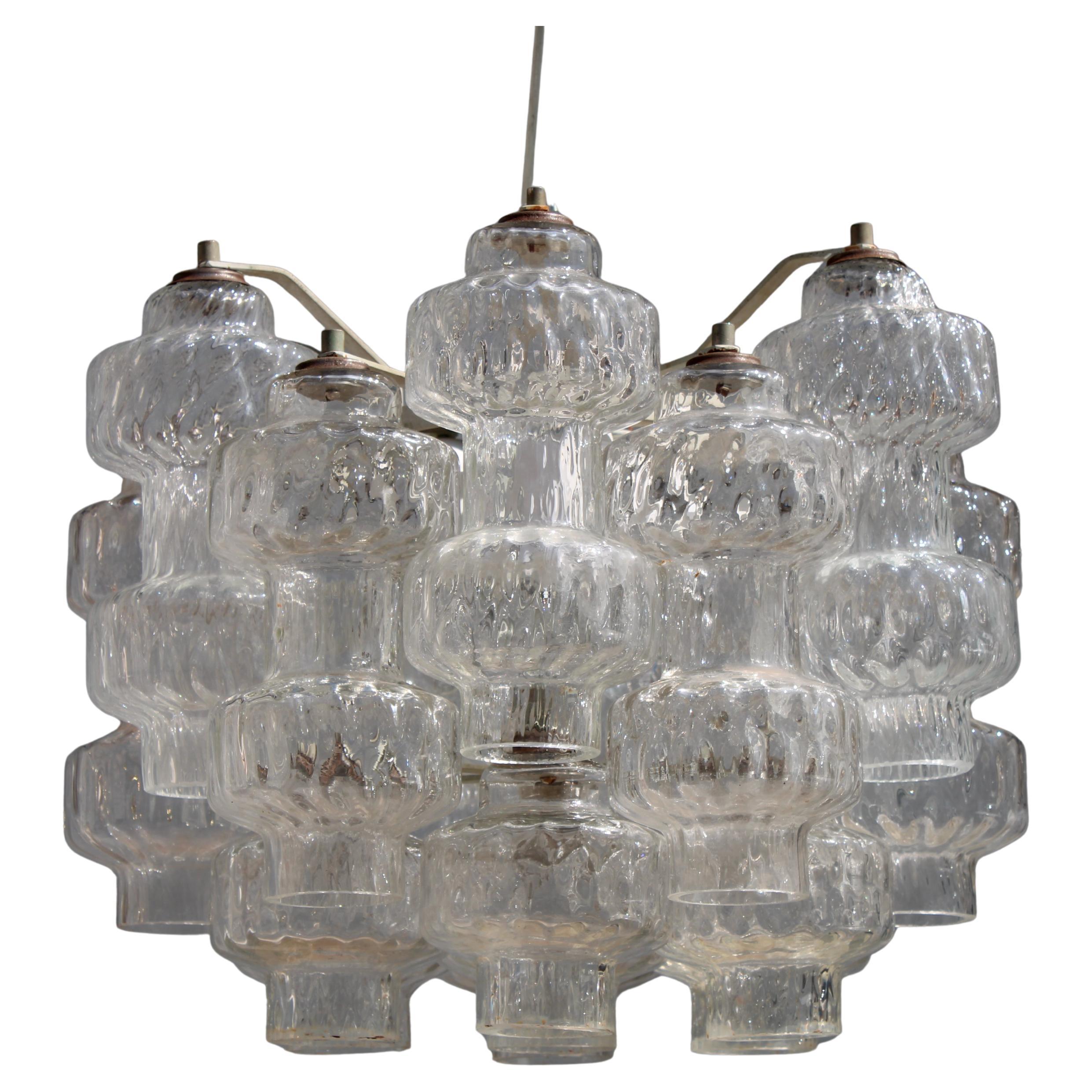 Venini Murano Glass 1960 Nuvola Small Chandelier en vente