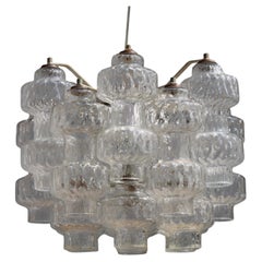 Piccolo Lampadario Venini Vetro di Murano 1960 Nuvola