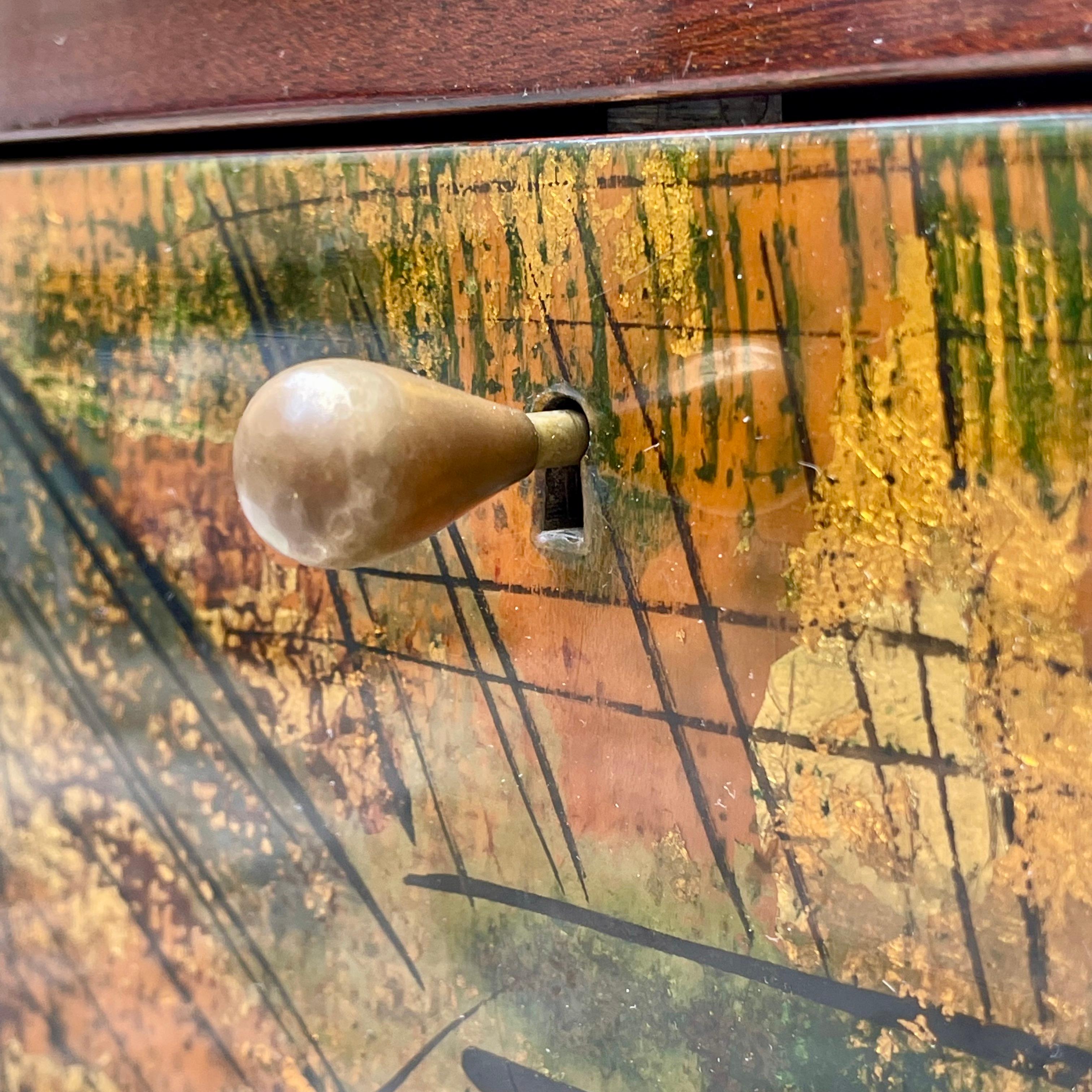 Kleiner Schrank mit Bar und Innenbeleuchtung - Italien - 1950er Jahre im Angebot 2