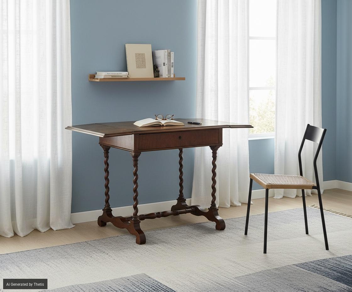 Piccolo scrittoio ad alette in legno, XIX Secolo in vendita 6