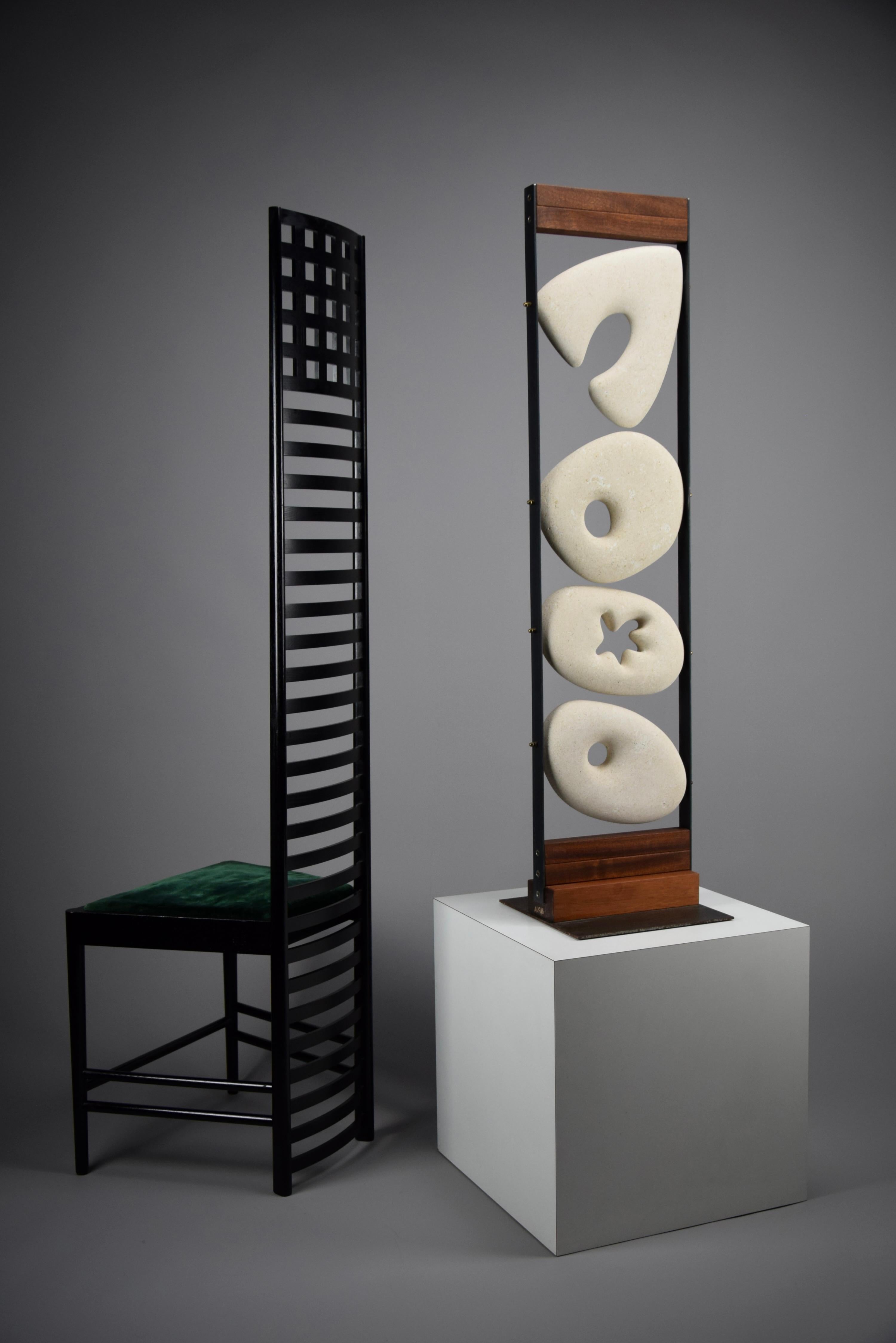 Organico moderno Scultura astratta in pietra 