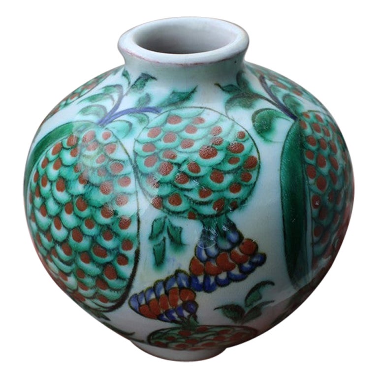 Kleine Vase Icaro Rodi Italien 1950er Faenza Granatapfel