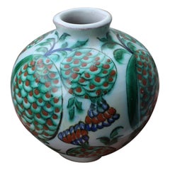 Small vase Icaro Rodi Italy 1950s Faenza Pomegranate