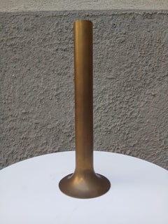 Petit vase à fleurs en laiton fait à la main - Italie - années 1960