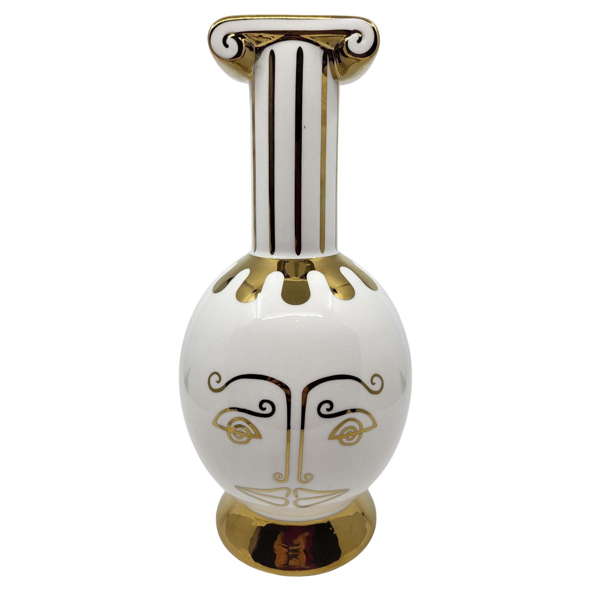 Pichet ou carafe Vincent Darré X Monoprix en céramique Blanche et Or Francaise