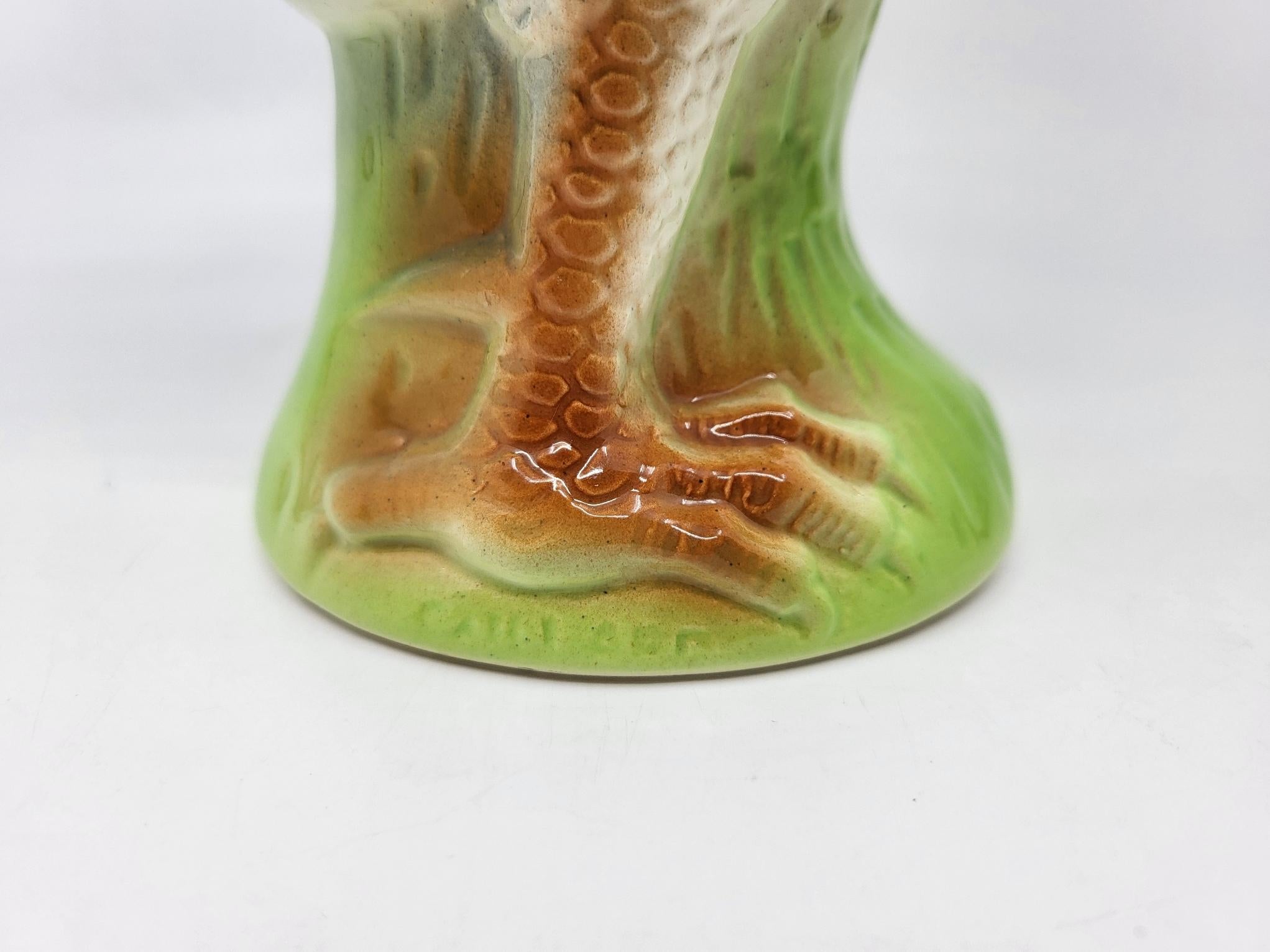 Pichet Saint Clément Coq en majolique Française, design Art Nouveau 19ième in vendita 1