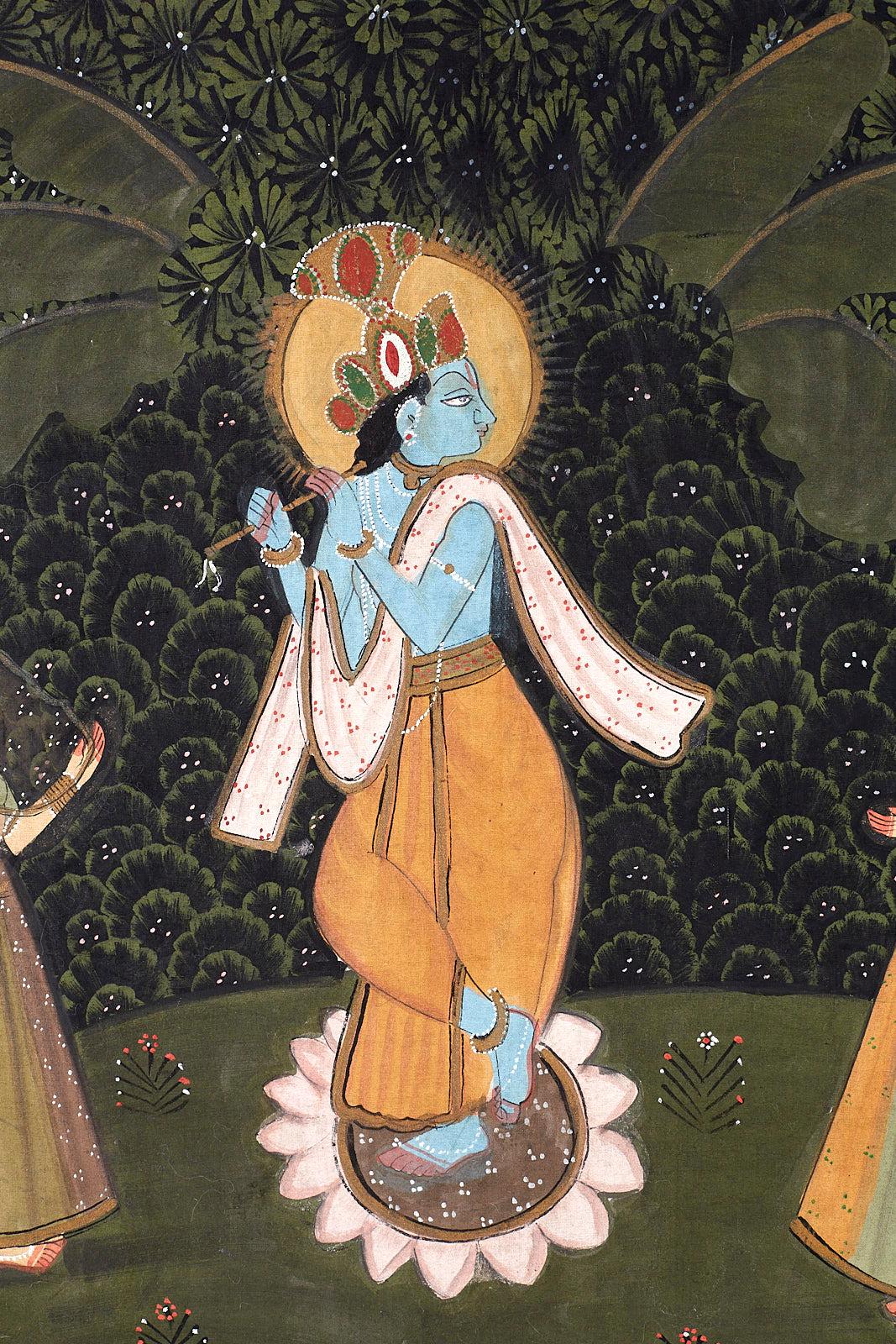 krishna with cow painting