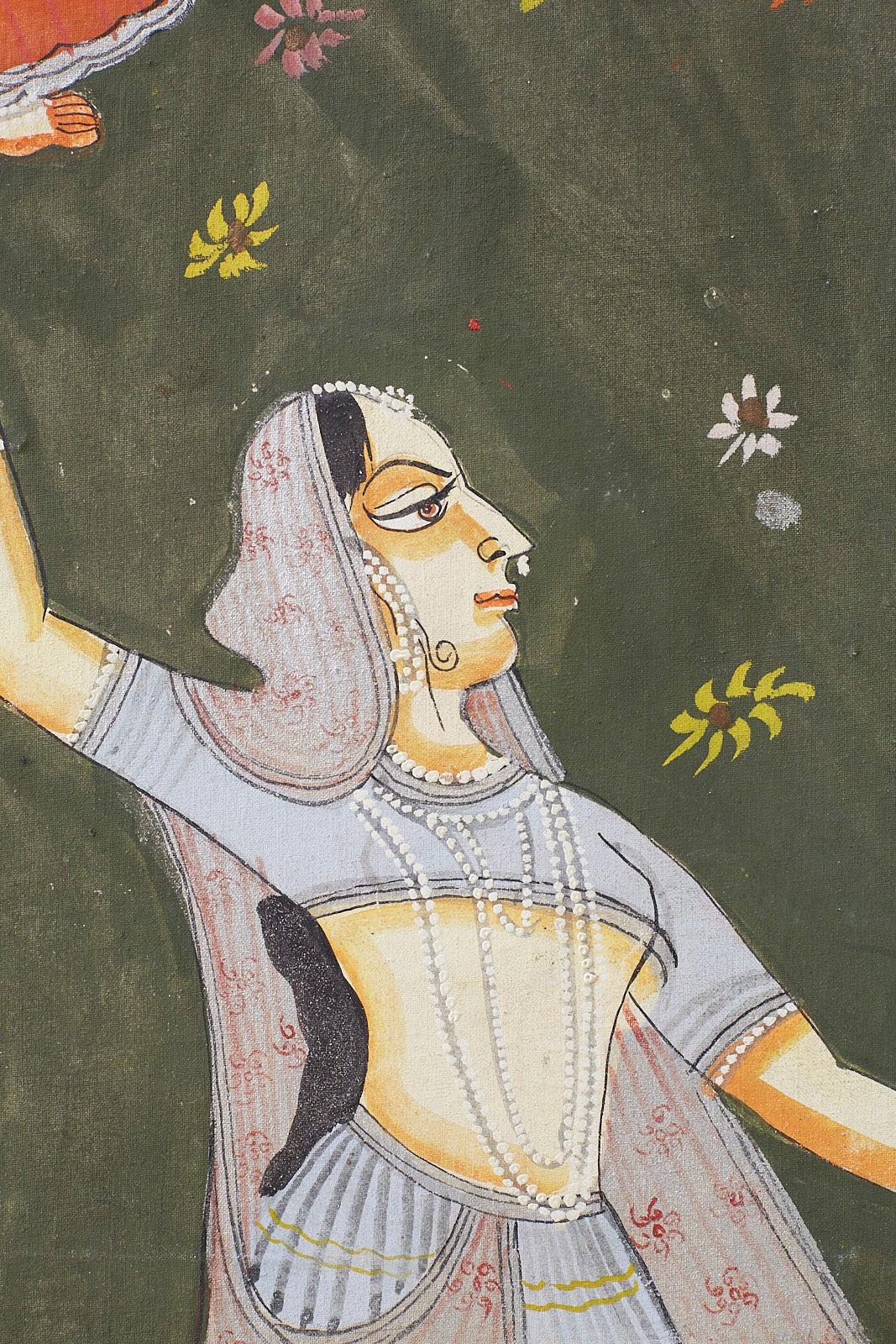 Pichhwai Hindu Painting of Krishna with Dancing Gopis 10